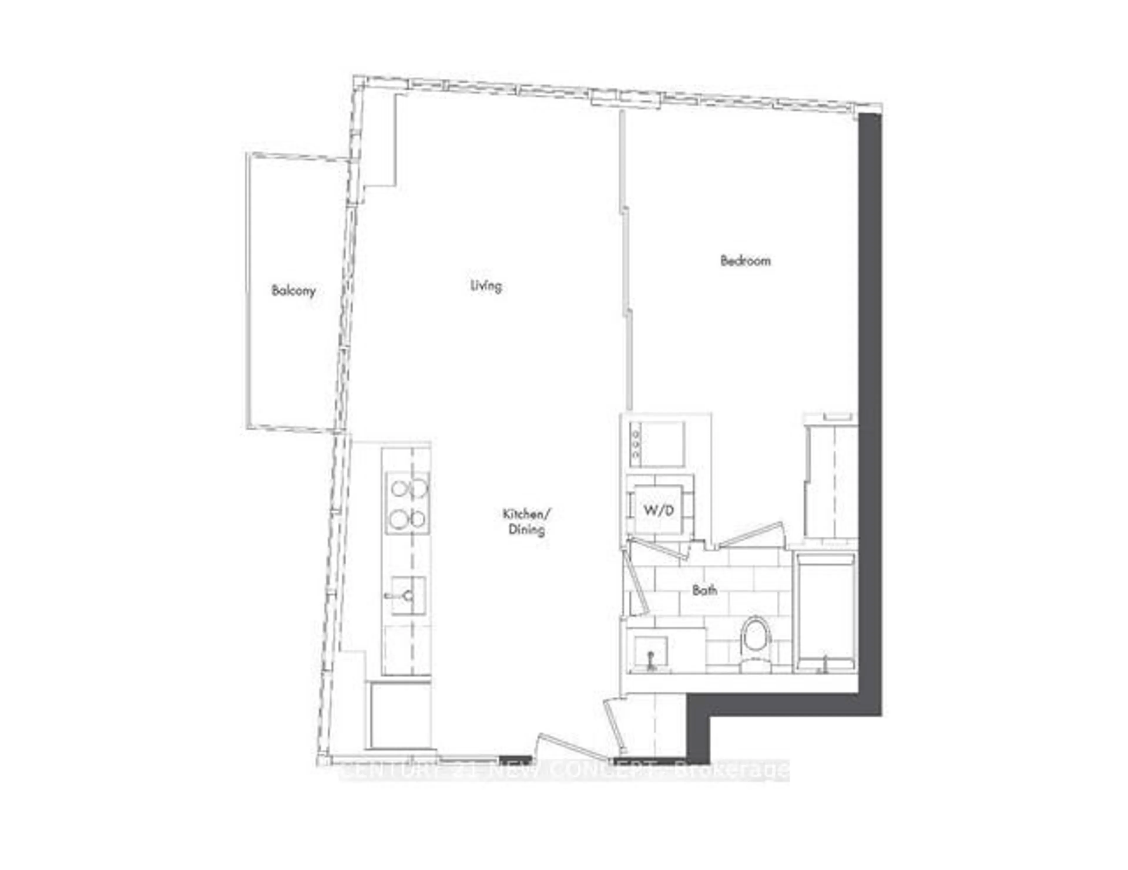 Floor plan for 85 Queens Wharf Rd #3307, Toronto Ontario M5V 0J9