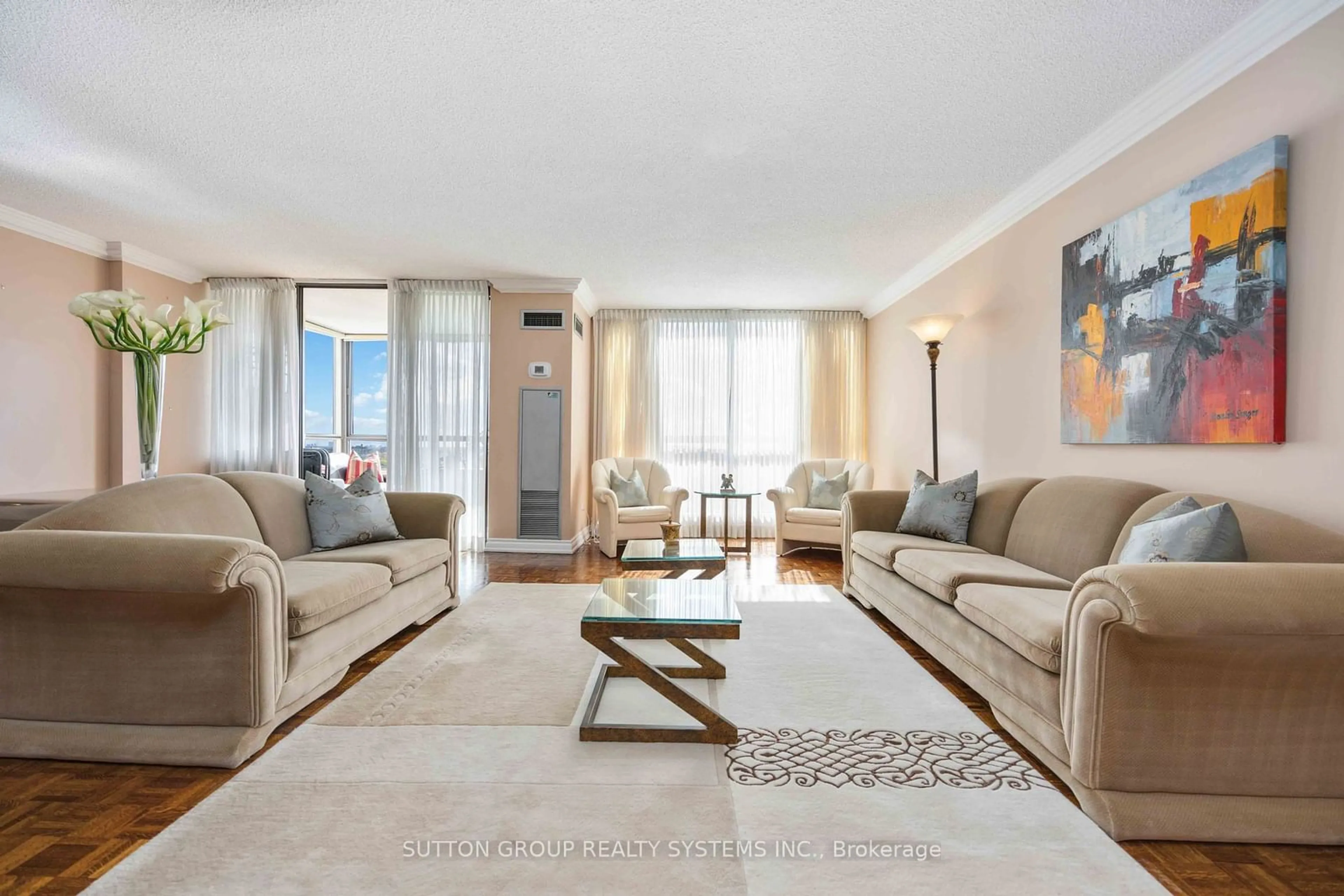 Living room with furniture, unknown for 131 Torresdale Ave #1708, Toronto Ontario M2R 3T1