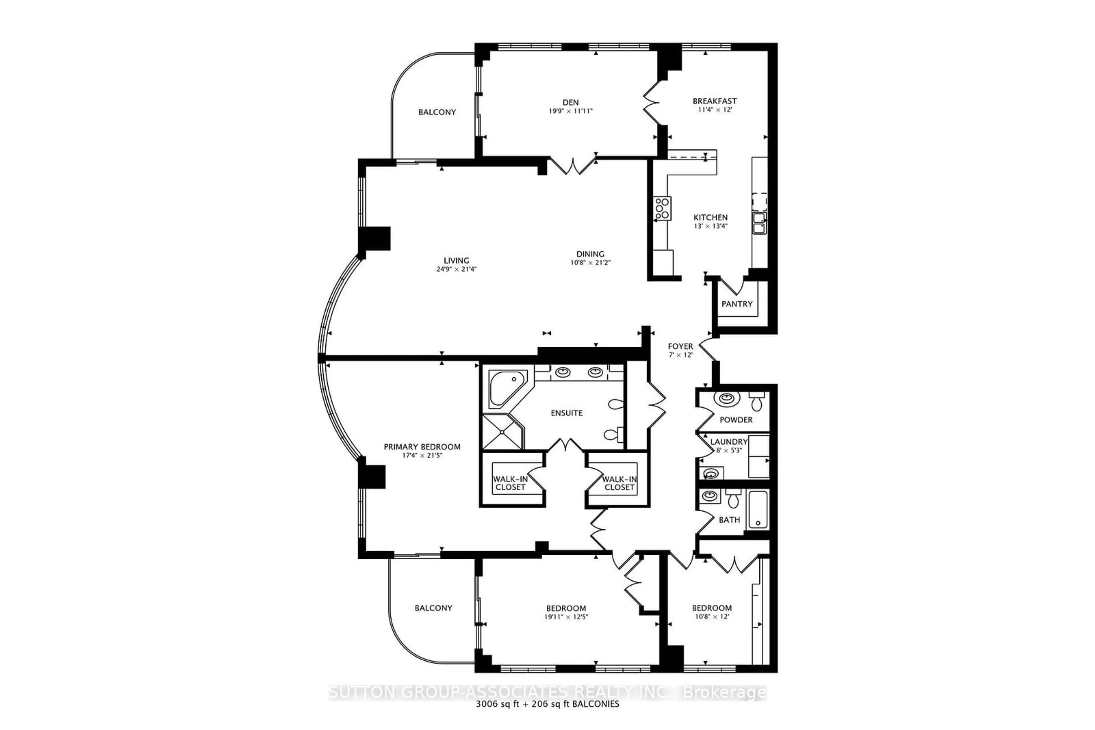 Floor plan for 55 Delisle Ave #605, Toronto Ontario M4V 3C2