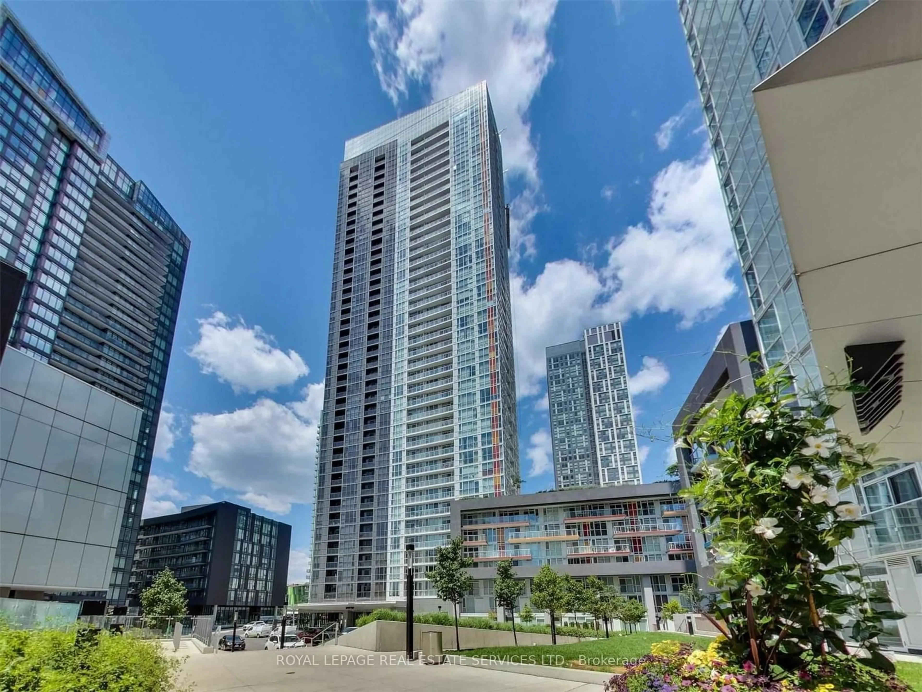 A pic from outside/outdoor area/front of a property/back of a property/a pic from drone, city buildings view from balcony for 85 Queens Wharf Rd #1511, Toronto Ontario M5V 0J9