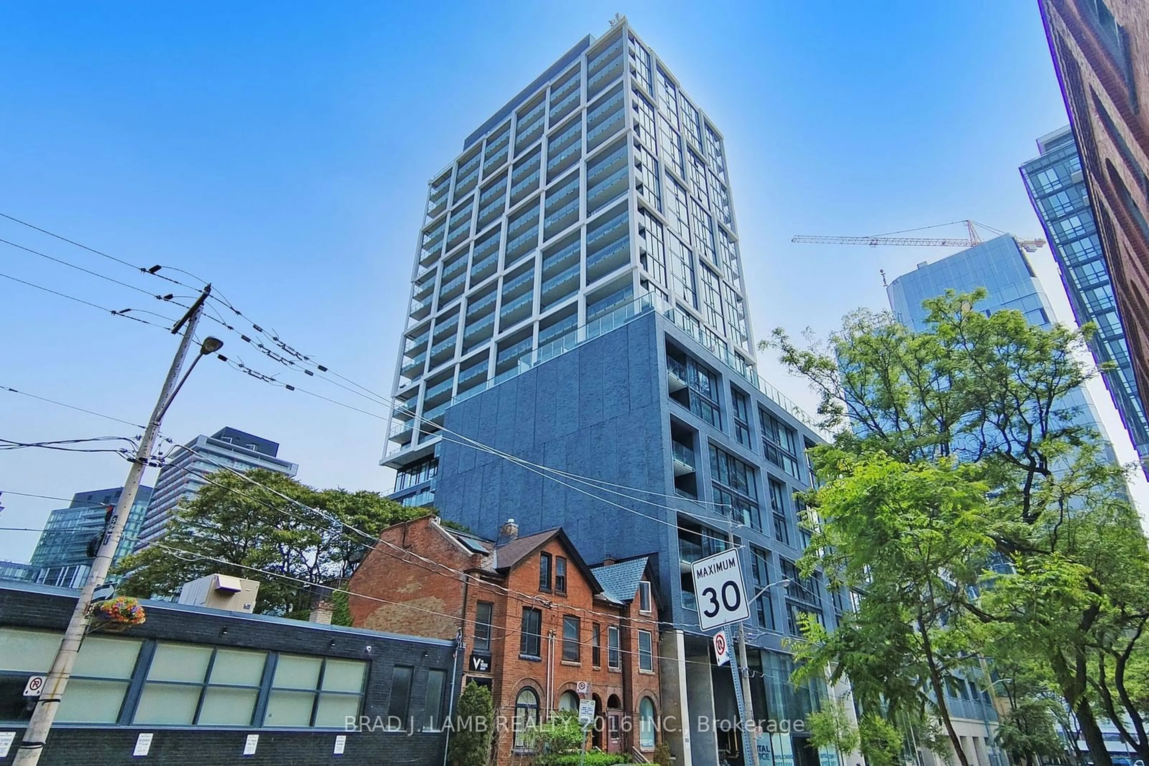 A pic from outside/outdoor area/front of a property/back of a property/a pic from drone, building for 55 Ontario St #305, Toronto Ontario M5A 0T8