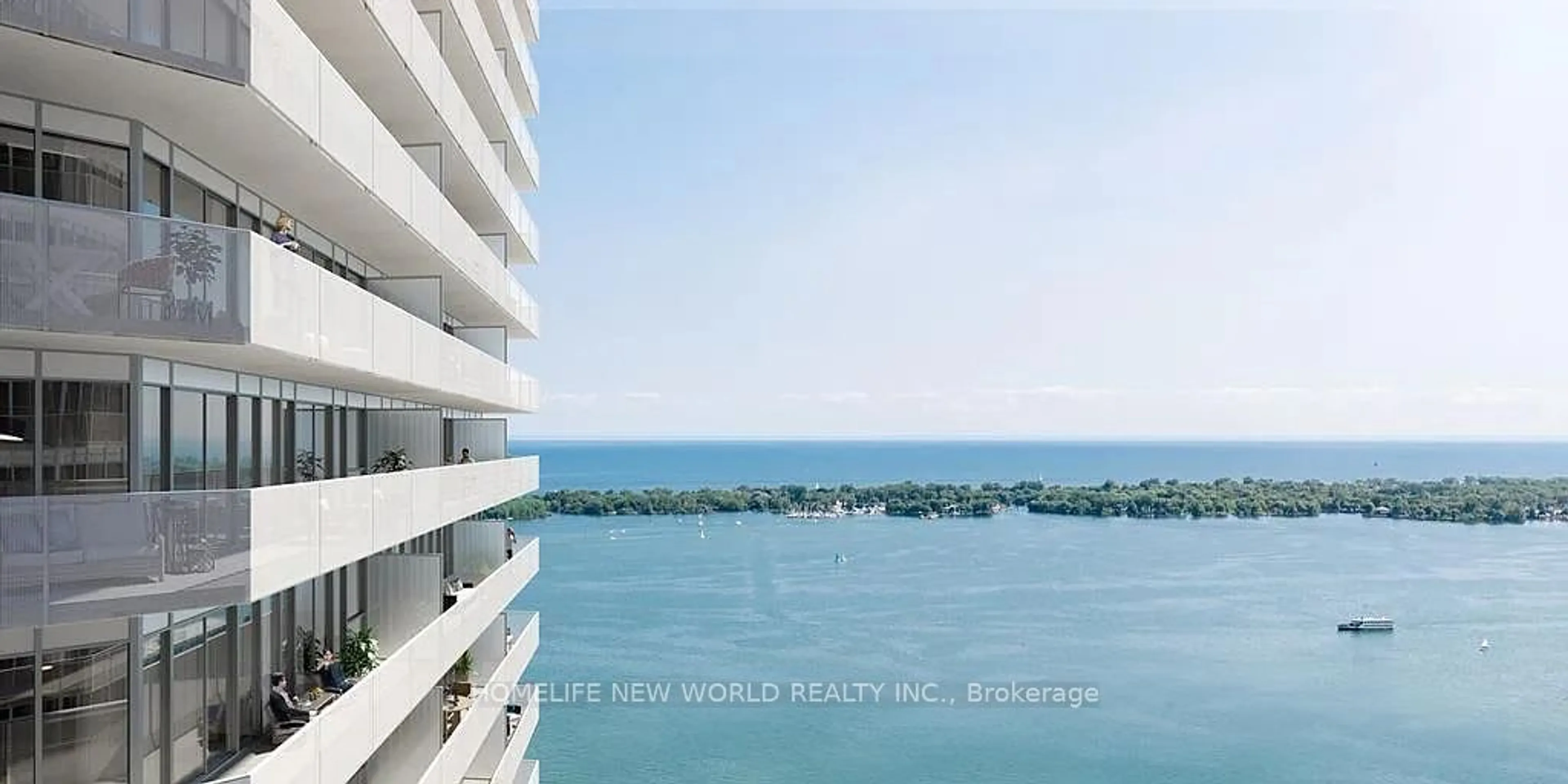 Balcony in the apartment, water/lake/river/ocean view for 138 Downes St #3510, Toronto Ontario M5E 0E4