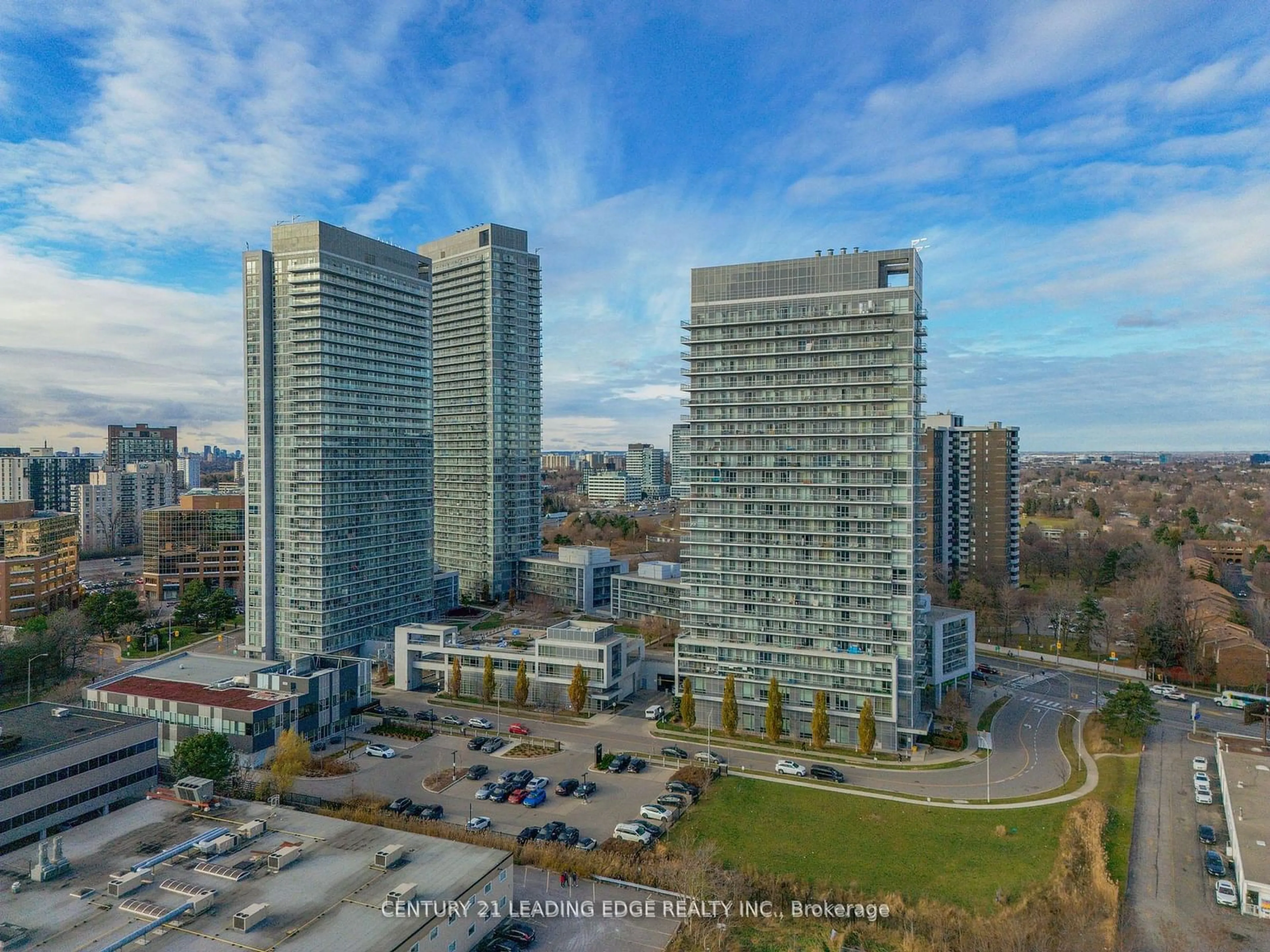 A pic from outside/outdoor area/front of a property/back of a property/a pic from drone, city buildings view from balcony for 30 Herons Hill Way #1102, Toronto Ontario M2J 0A7