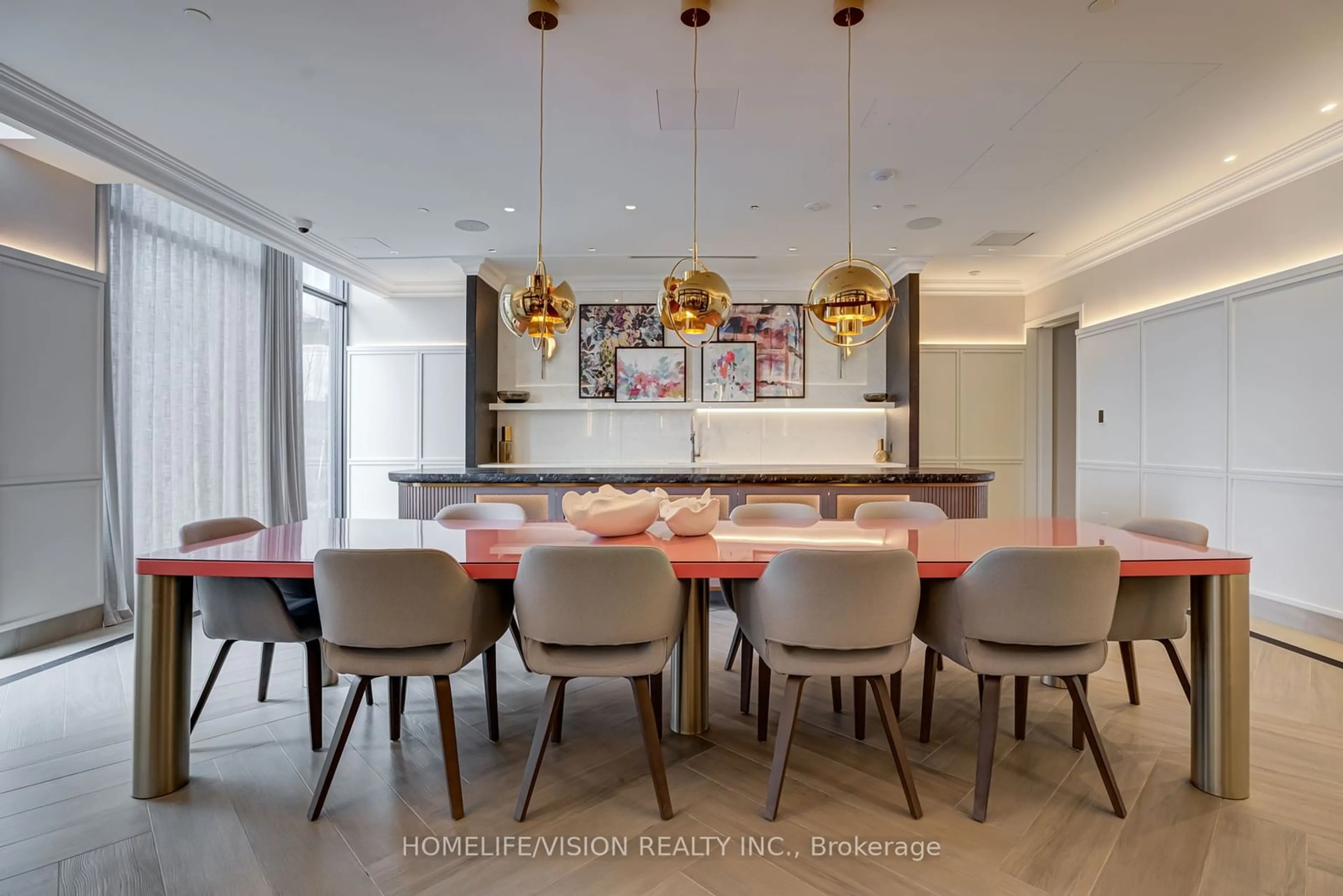 Dining room, ceramic/tile floor for 30 Inn On The Park Dr #910, Toronto Ontario M3C 0P7