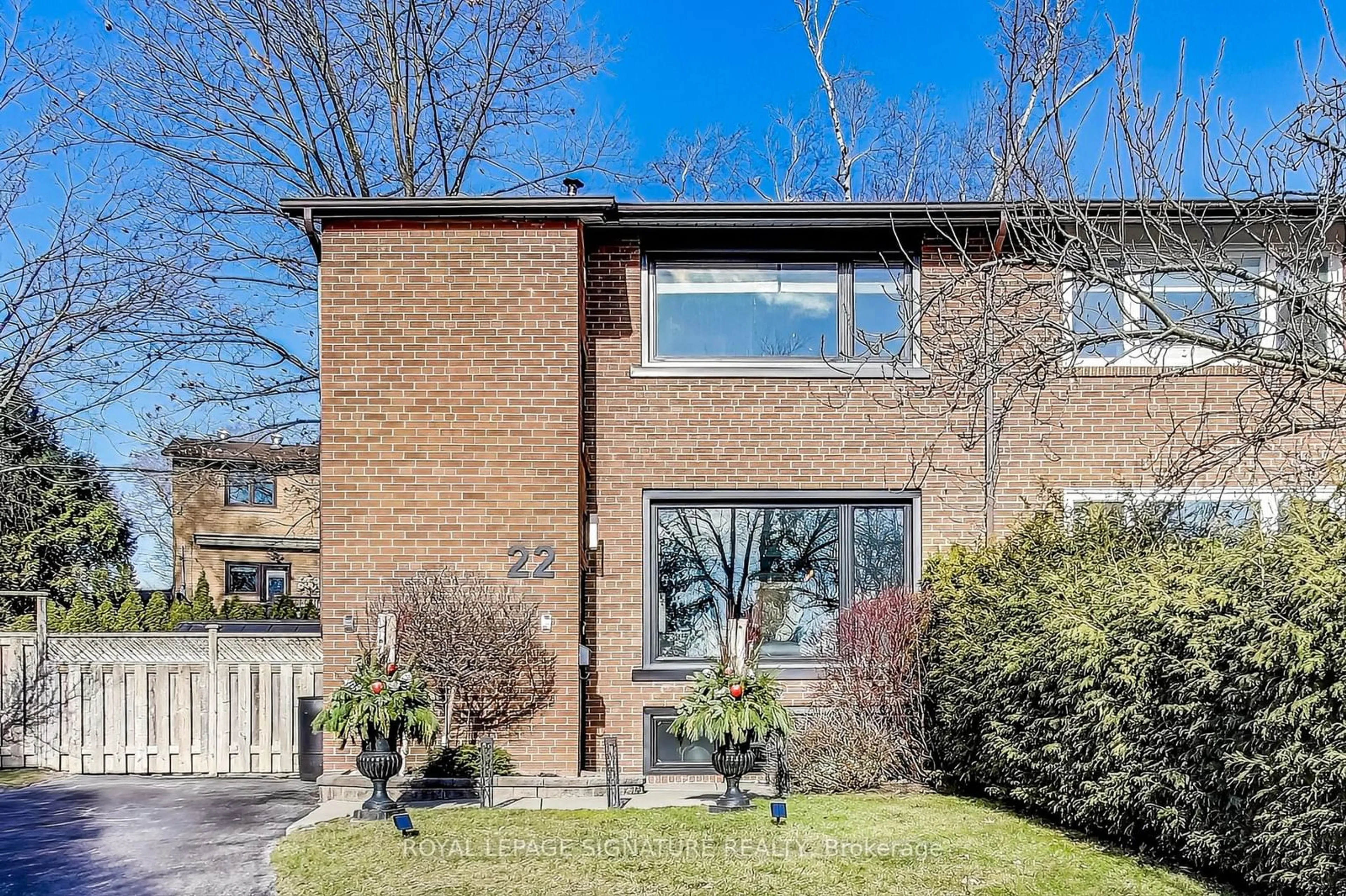 Home with brick exterior material, street for 22 Ballymena Crt, Toronto Ontario M3C 2B9