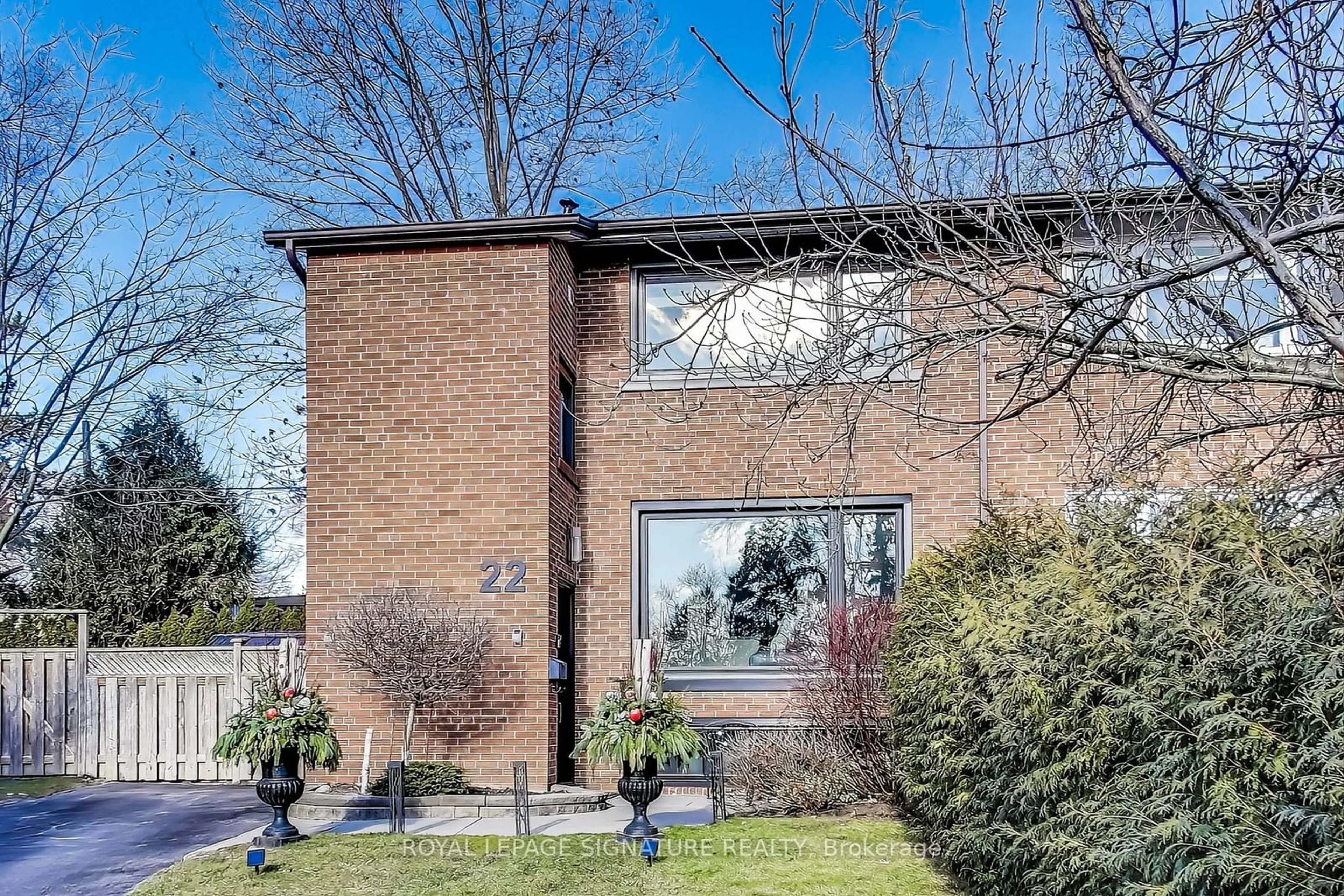 Home with brick exterior material, street for 22 Ballymena Crt, Toronto Ontario M3C 2B9