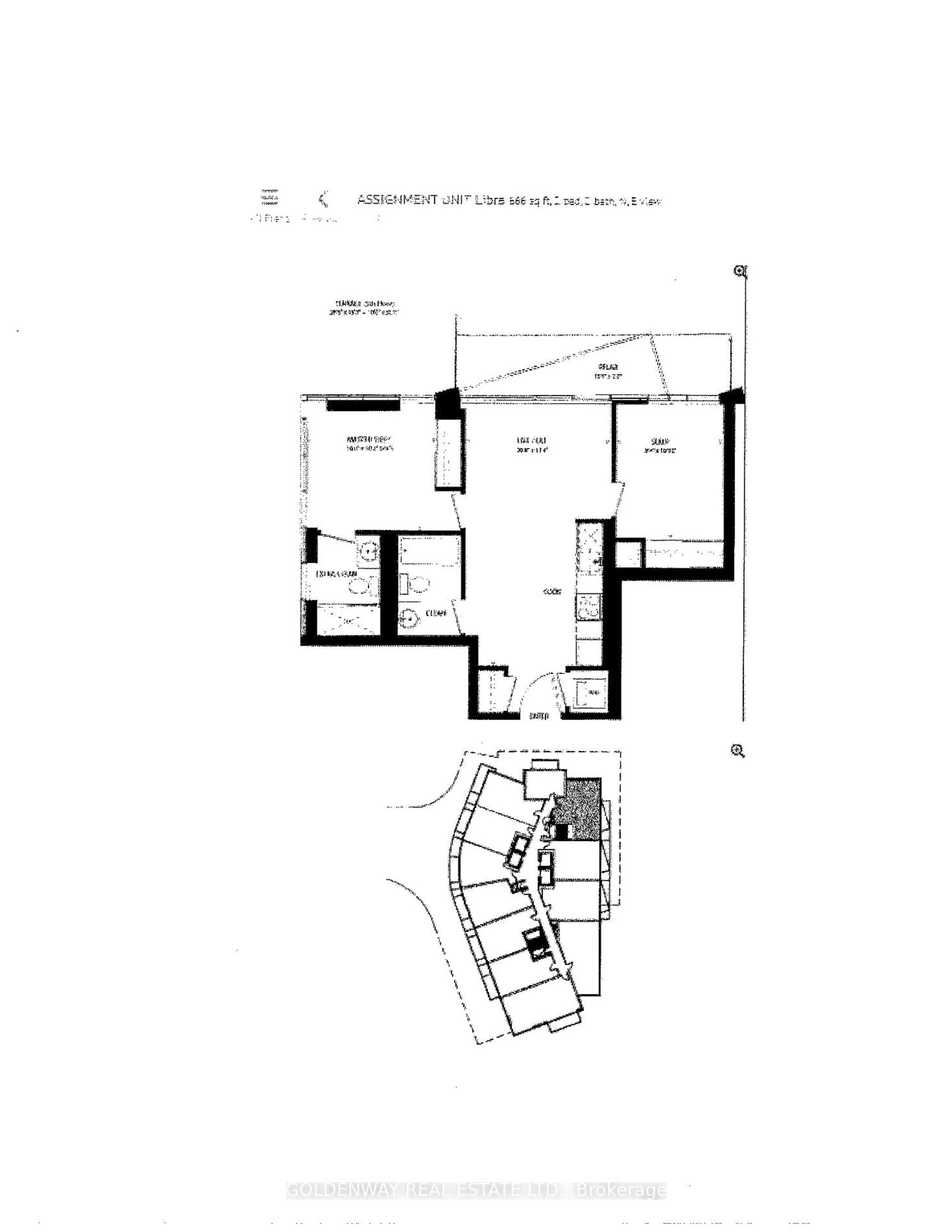 Floor plan for 49 East Liberty St #1211, Toronto Ontario M6K 0B2