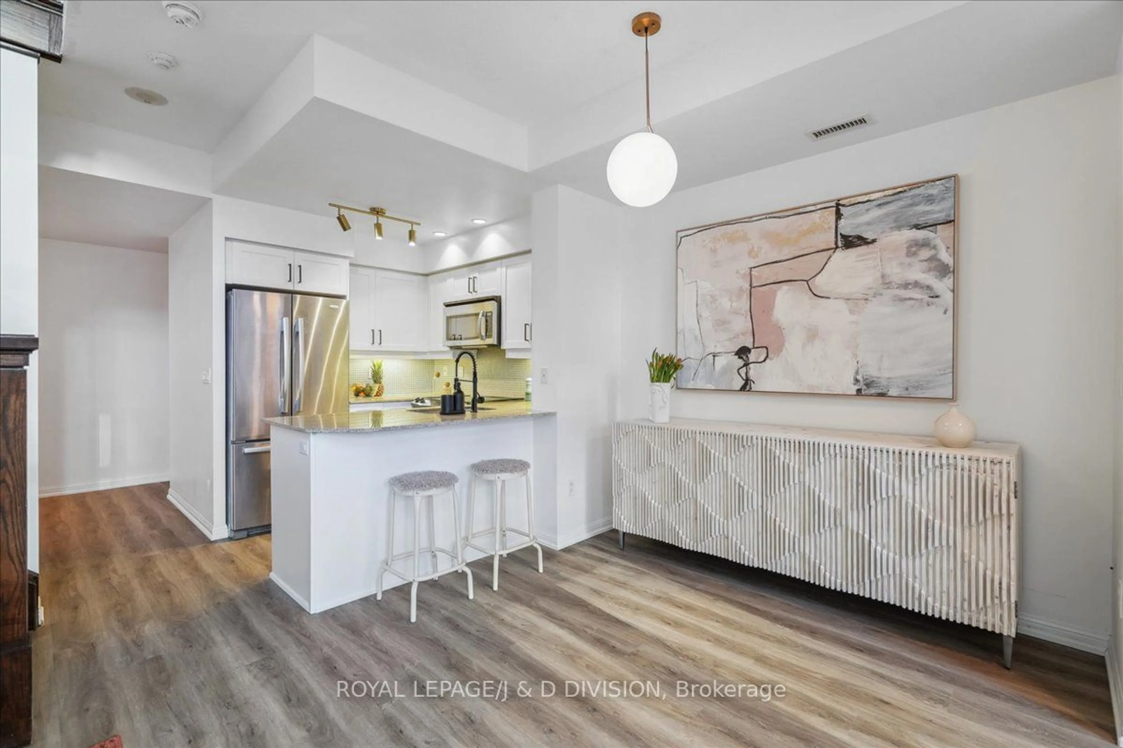 Contemporary kitchen, ceramic/tile floor for 67 East Liberty St #TH67, Toronto Ontario M6K 0A2