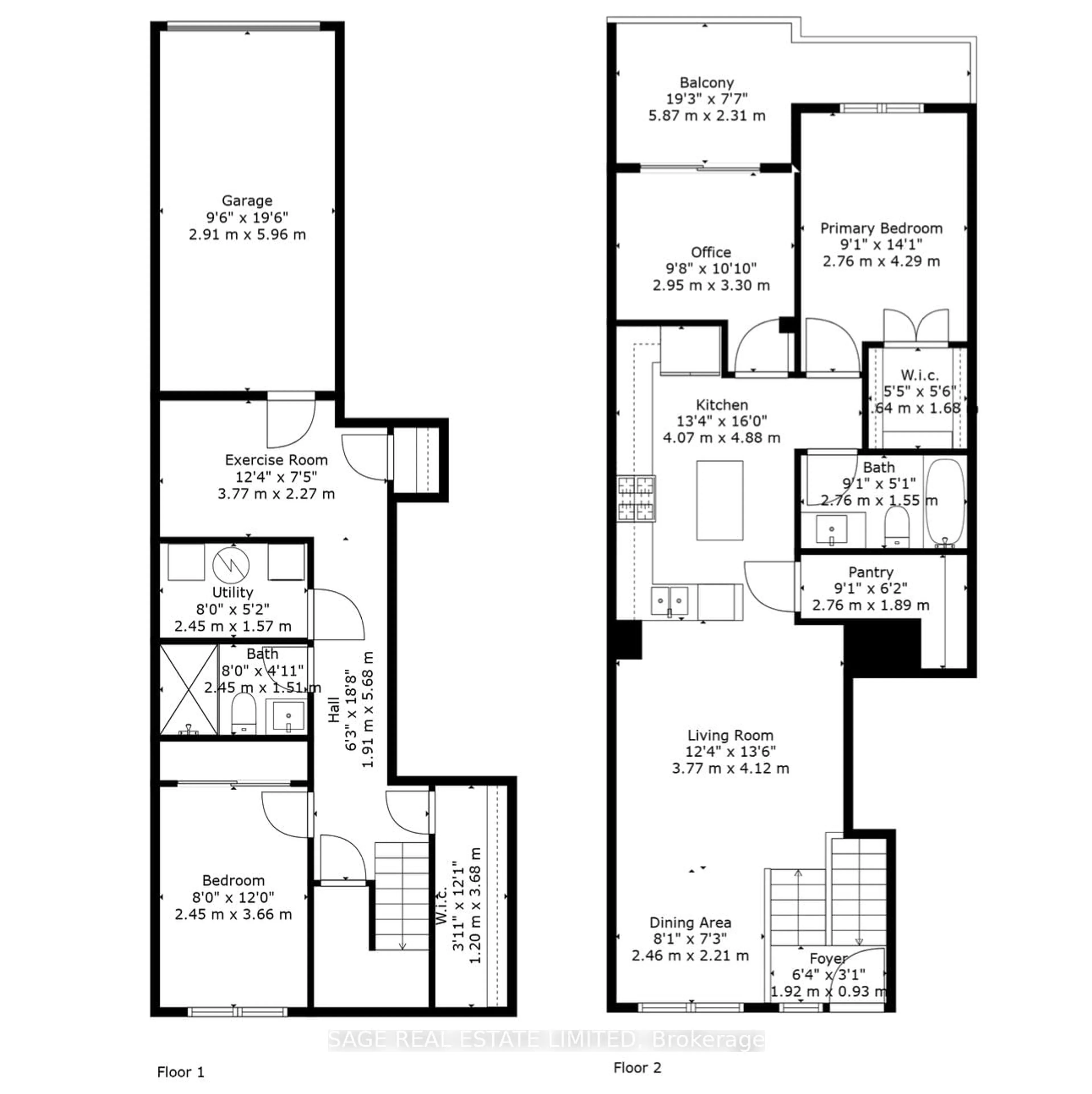 Floor plan for 35 Massey St #4, Toronto Ontario M6J 3W4