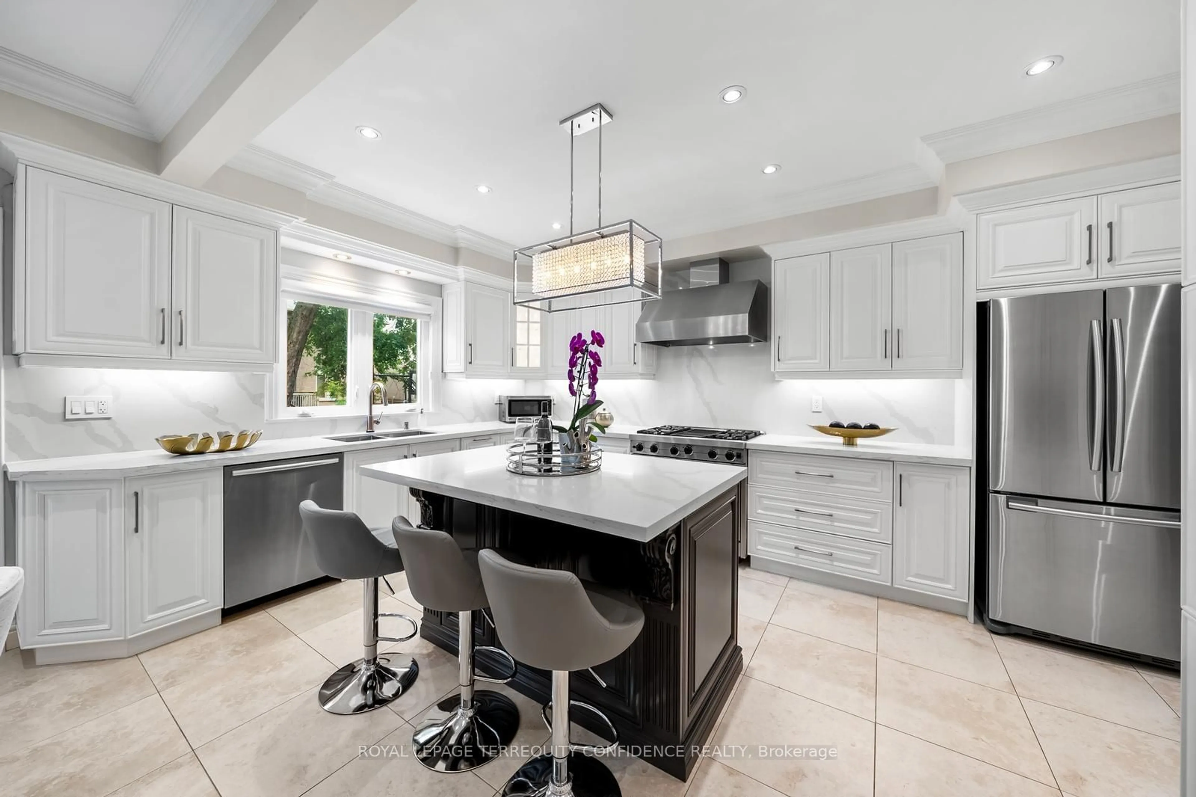 Contemporary kitchen, ceramic/tile floor for 635 St Germain Ave, Toronto Ontario M5M 1X8