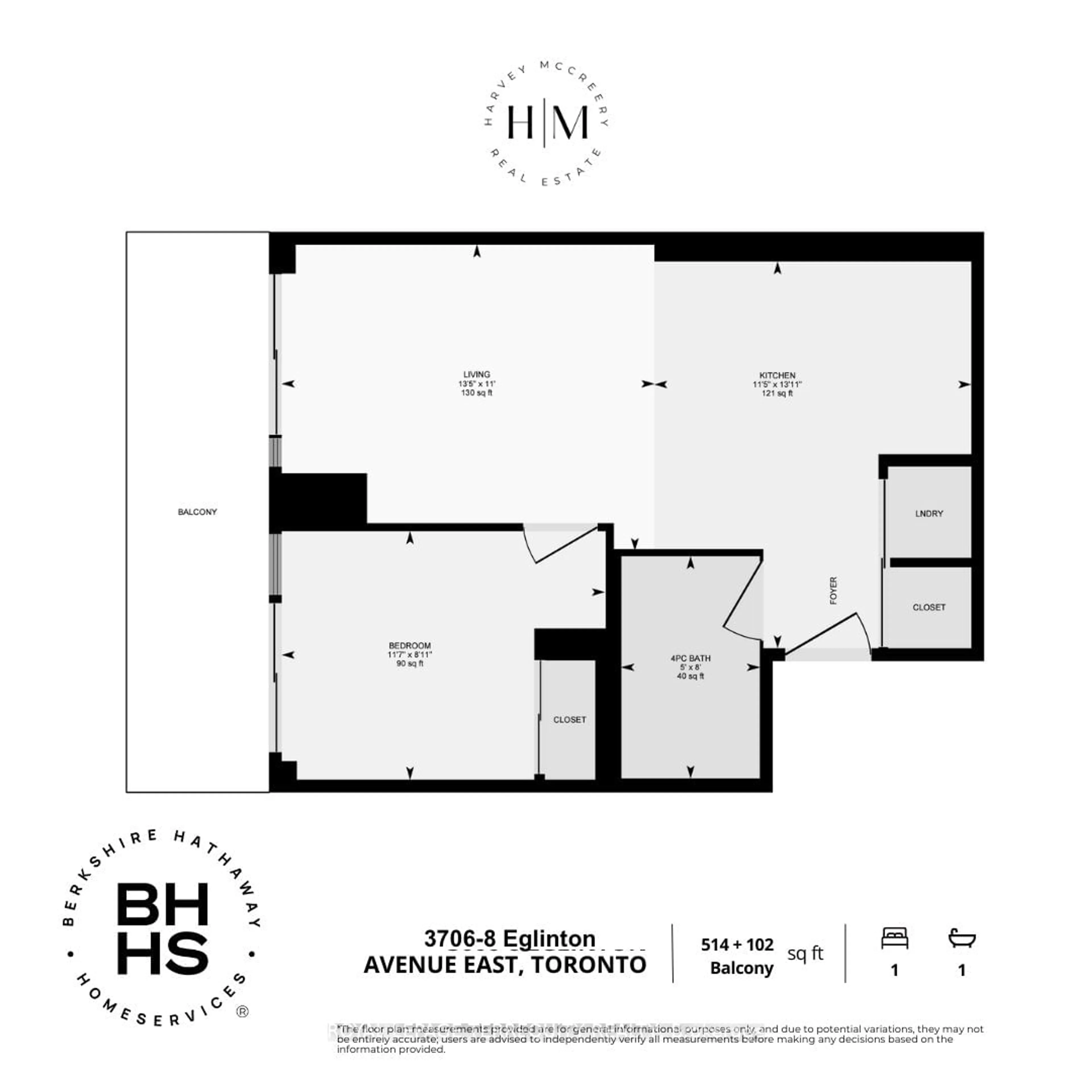 Floor plan for 8 Eglinton Ave #3706, Toronto Ontario M4P 0C1