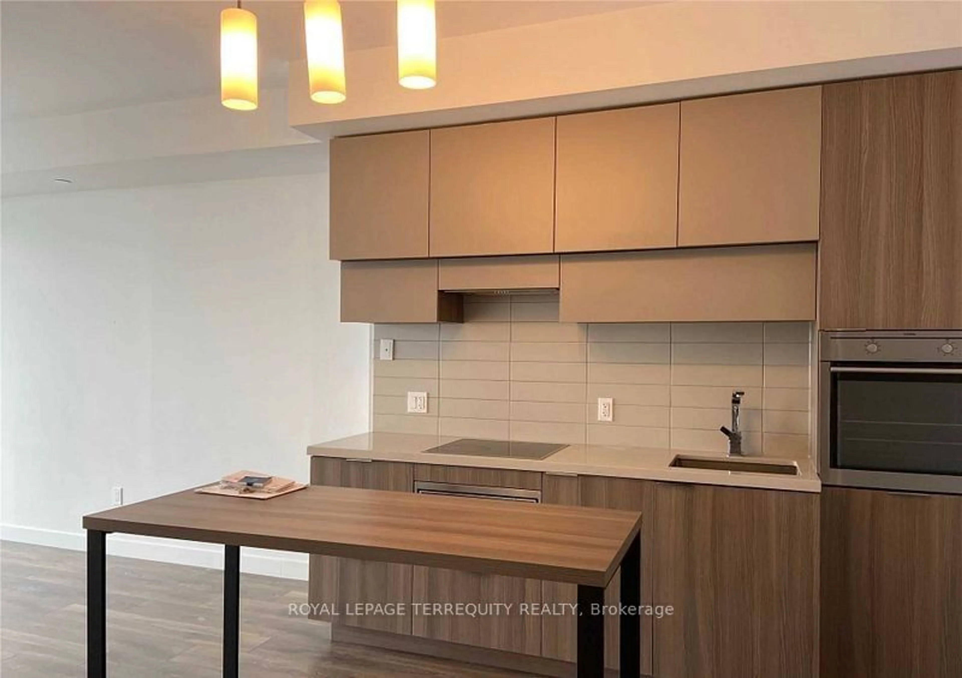 Open concept kitchen, wood/laminate floor for 8 Eglinton Ave #3706, Toronto Ontario M4P 0C1