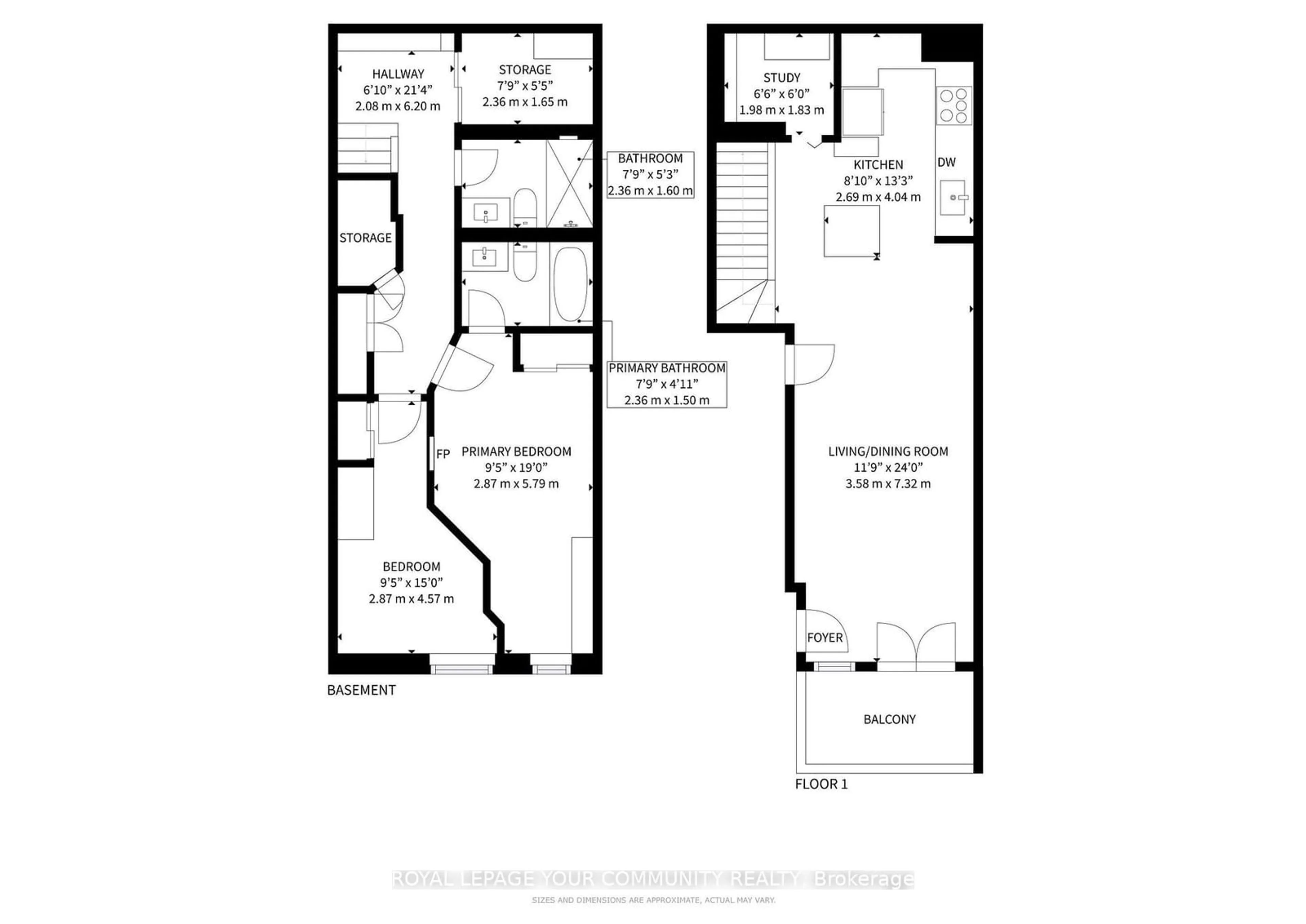 Floor plan for 436 Kenneth Ave #4, Toronto Ontario M2N 7M3