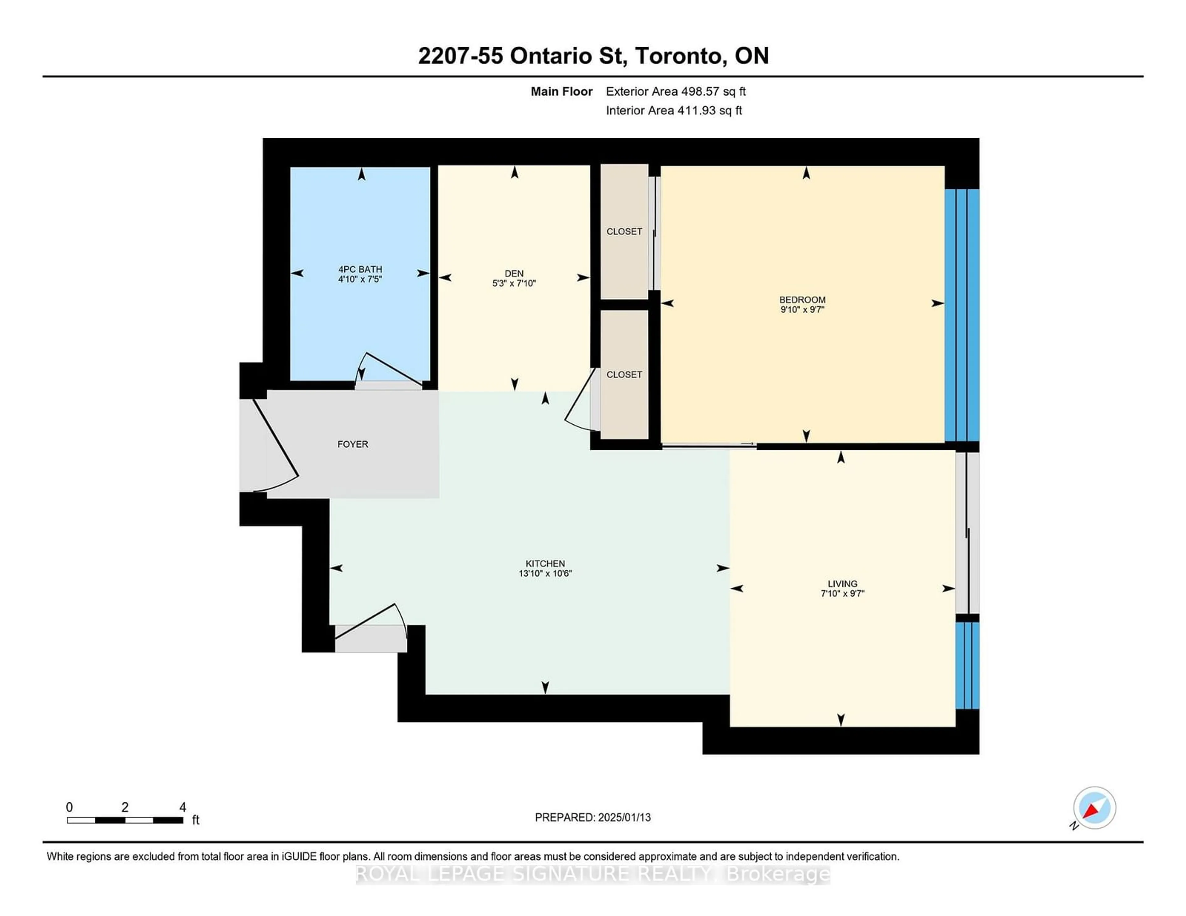 Floor plan for 55 Ontario St #2207, Toronto Ontario M5A 0T8