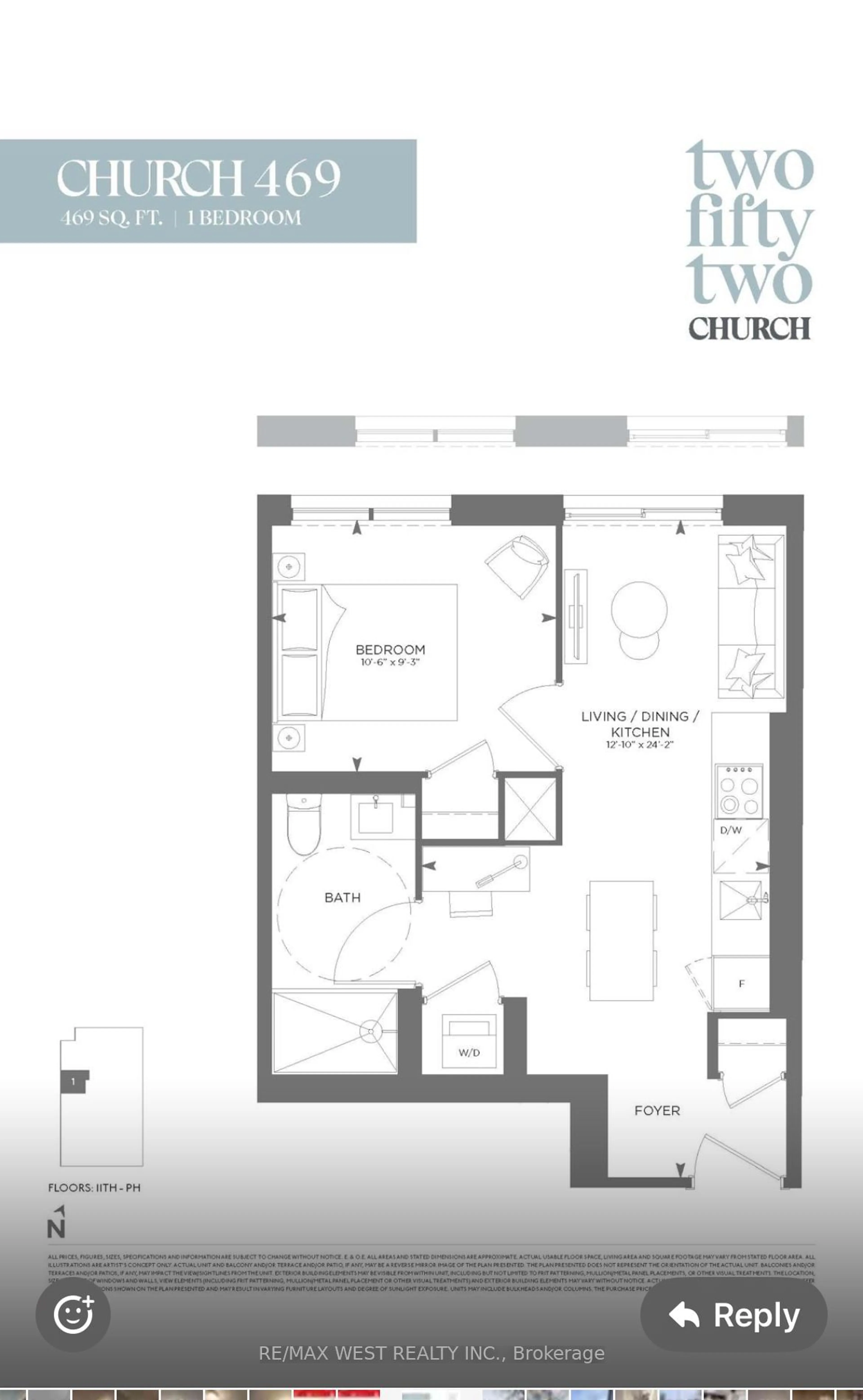 Floor plan for 252 Church St #00, Toronto Ontario M5B 1Z2