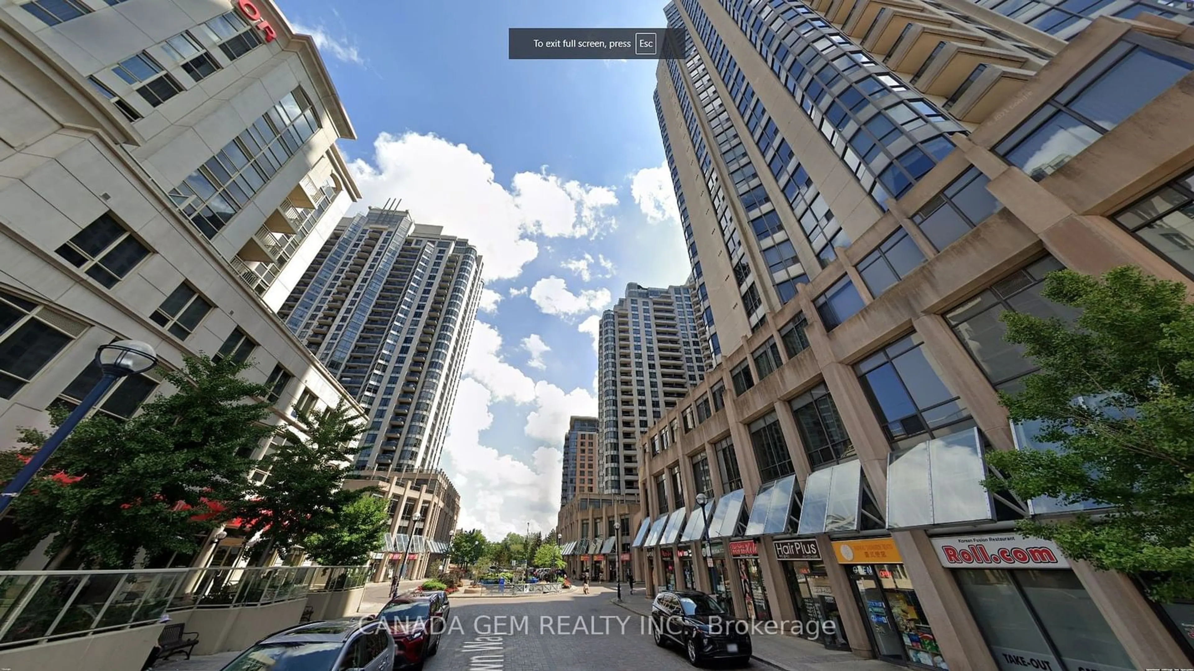 Patio, city buildings view from balcony for 5 Northtown Way #1410, Toronto Ontario M2N 7A1