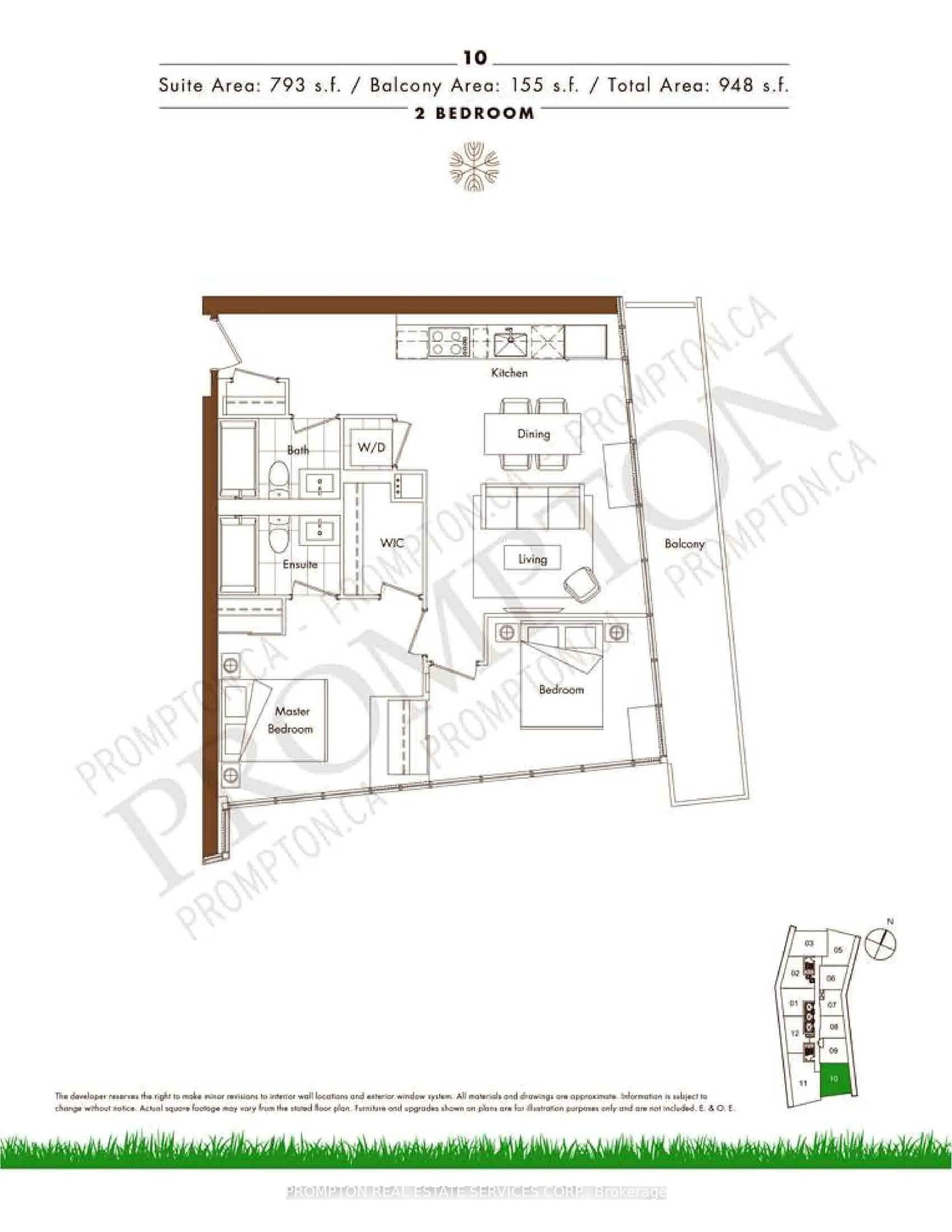 Floor plan for 115 Mcmahon Dr #1710, Toronto Ontario M2K 0E3