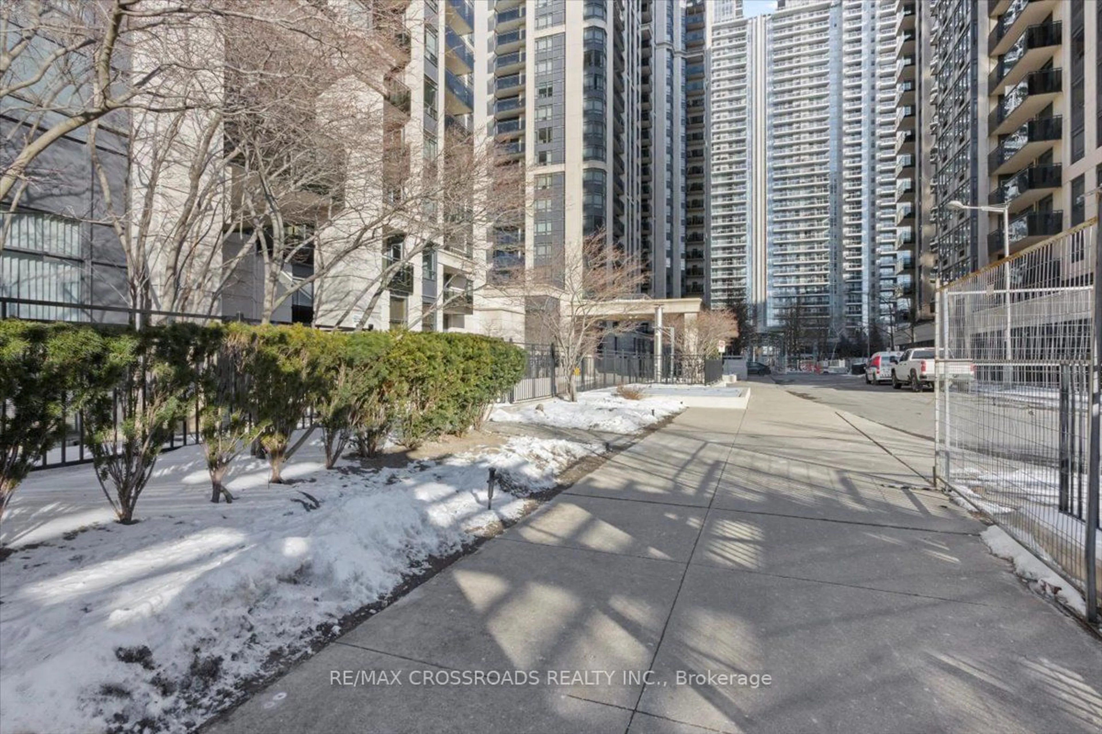 Patio, city buildings view from balcony for 153 Beecroft Rd #611, Toronto Ontario M2N 7C5