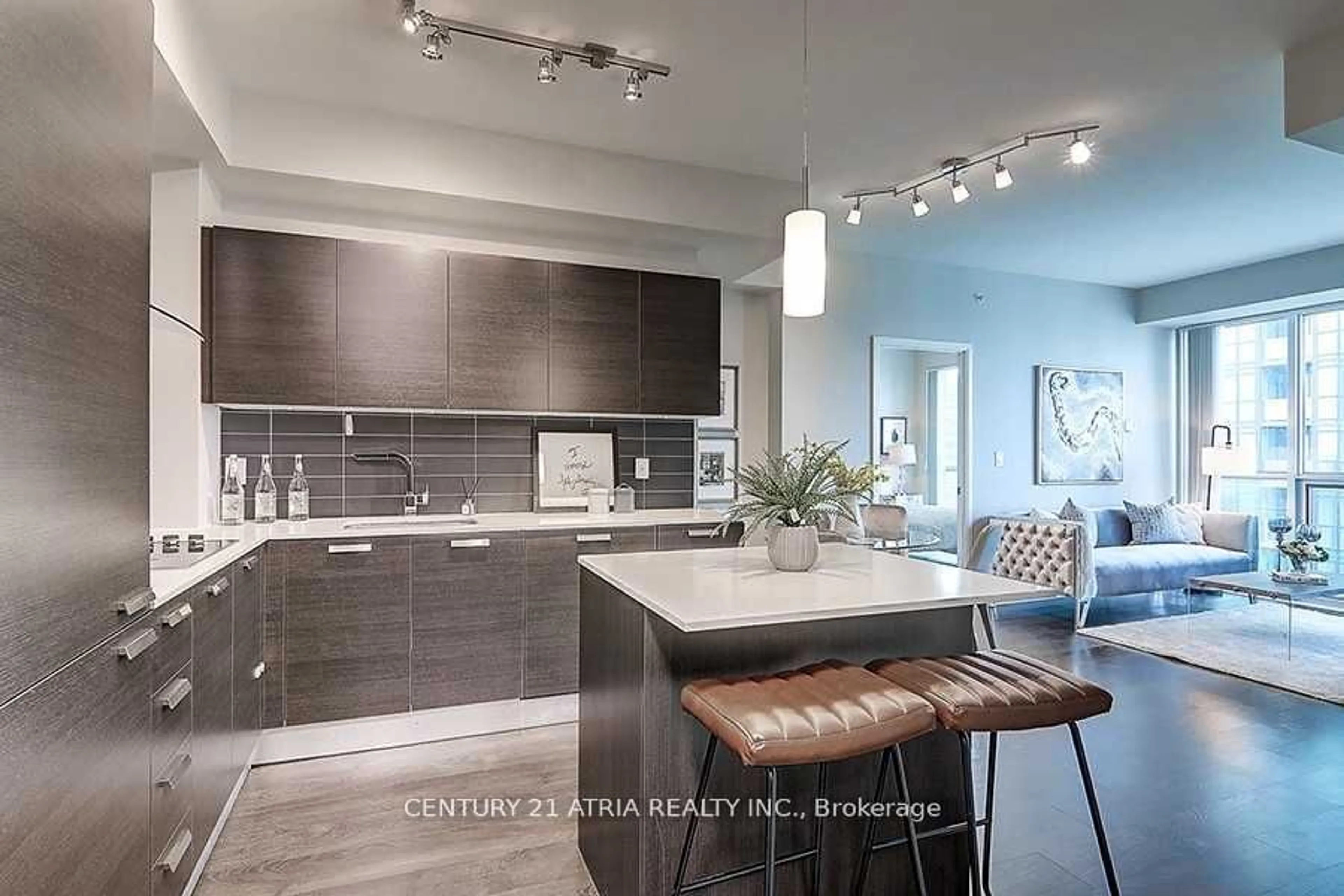 Contemporary kitchen, ceramic/tile floor for 11 Bogert Ave #1701, Toronto Ontario M3N 0H4