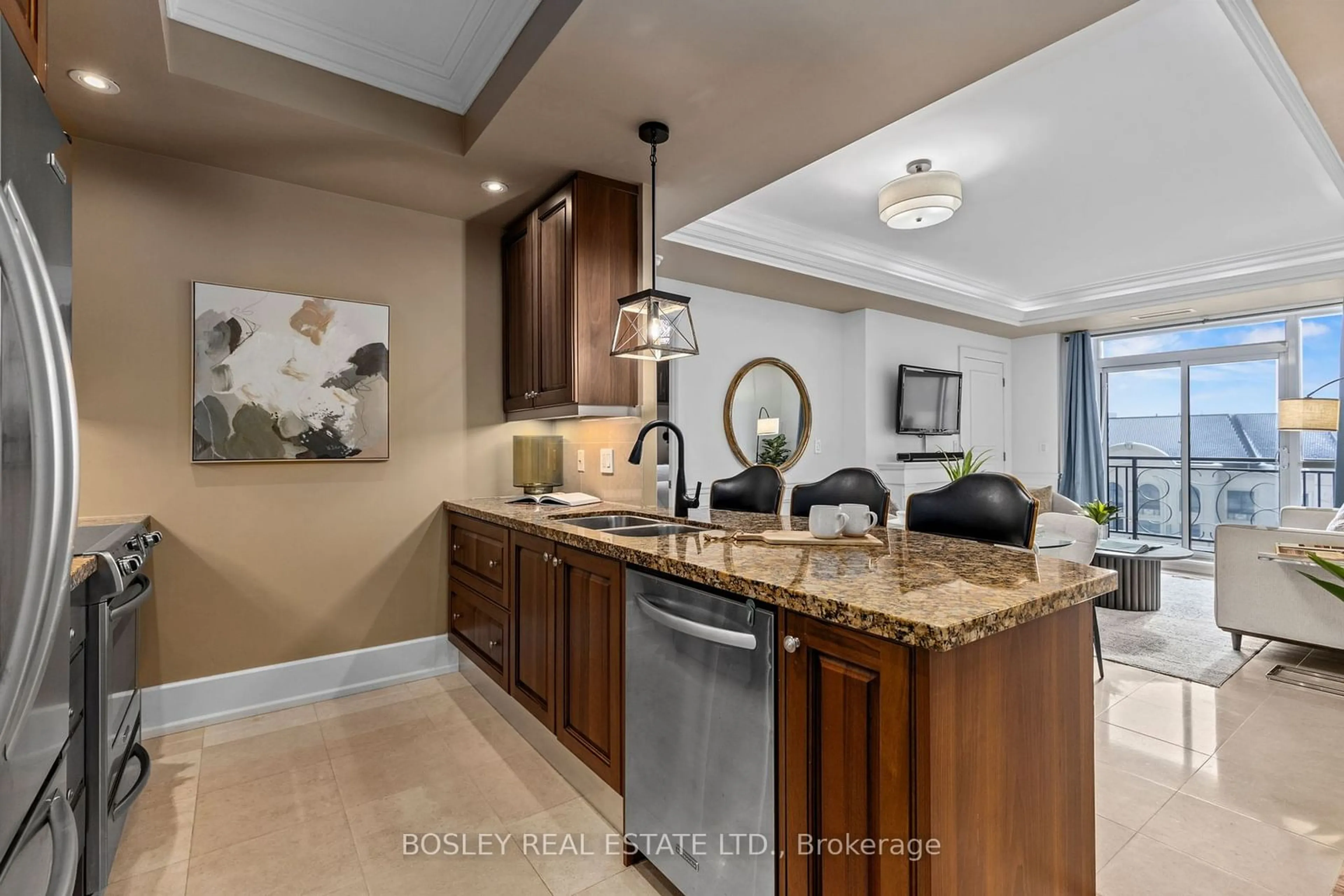 Open concept kitchen, ceramic/tile floor for 662 Sheppard Ave #1003C, Toronto Ontario M2K 3E6