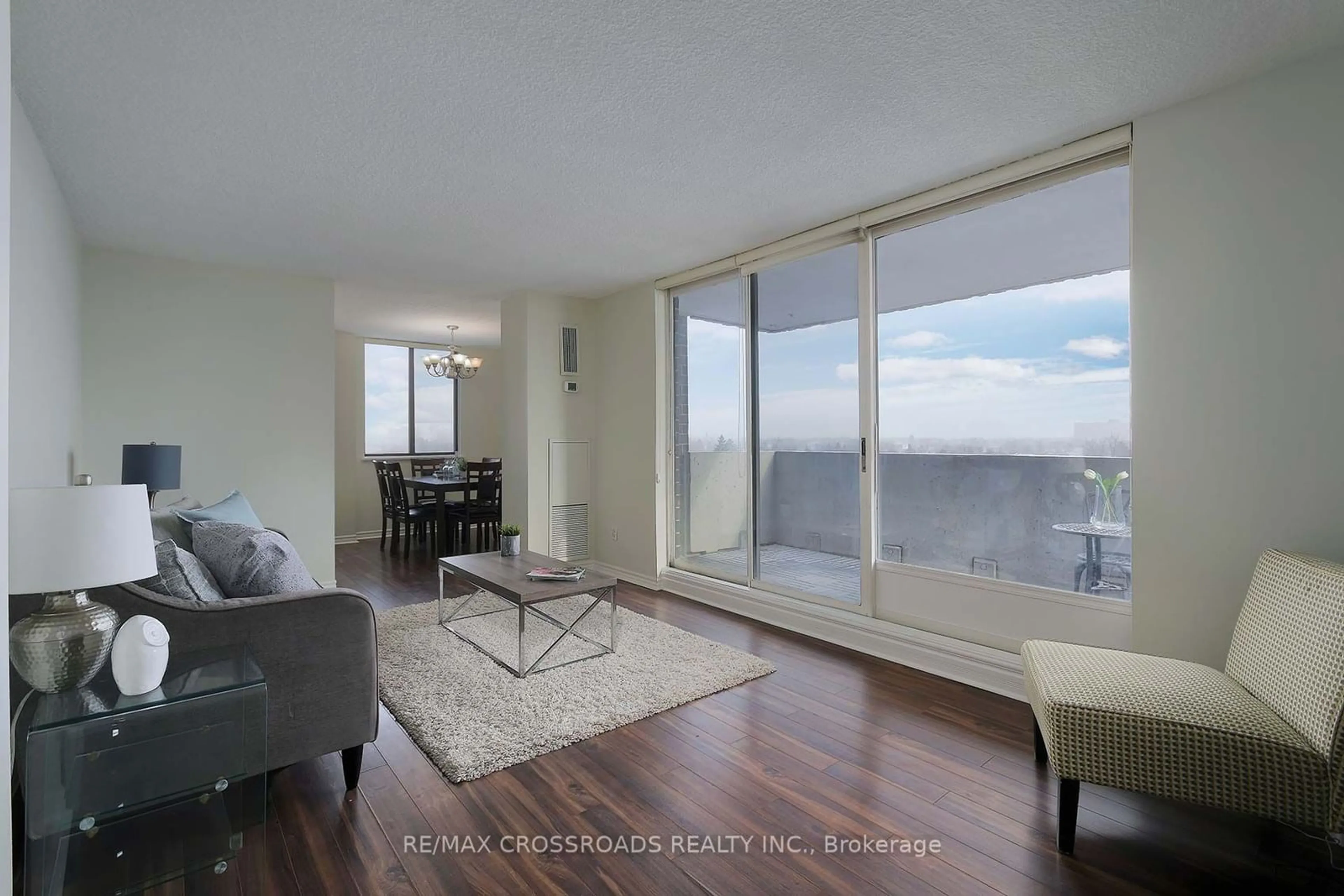 Living room with furniture, wood/laminate floor for 1900 Sheppard Ave #908, Toronto Ontario M2J 4T4