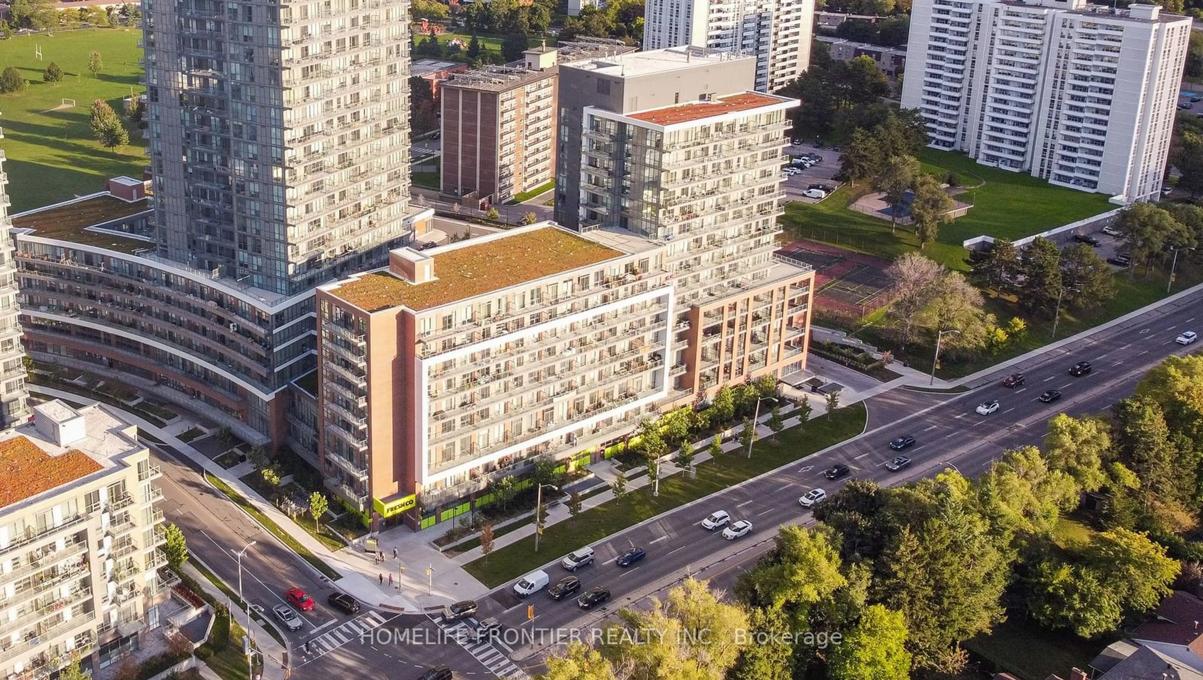 A pic from outside/outdoor area/front of a property/back of a property/a pic from drone, city buildings view from balcony for 36 Forest Manor Rd #1308, Toronto Ontario M2J 1M1