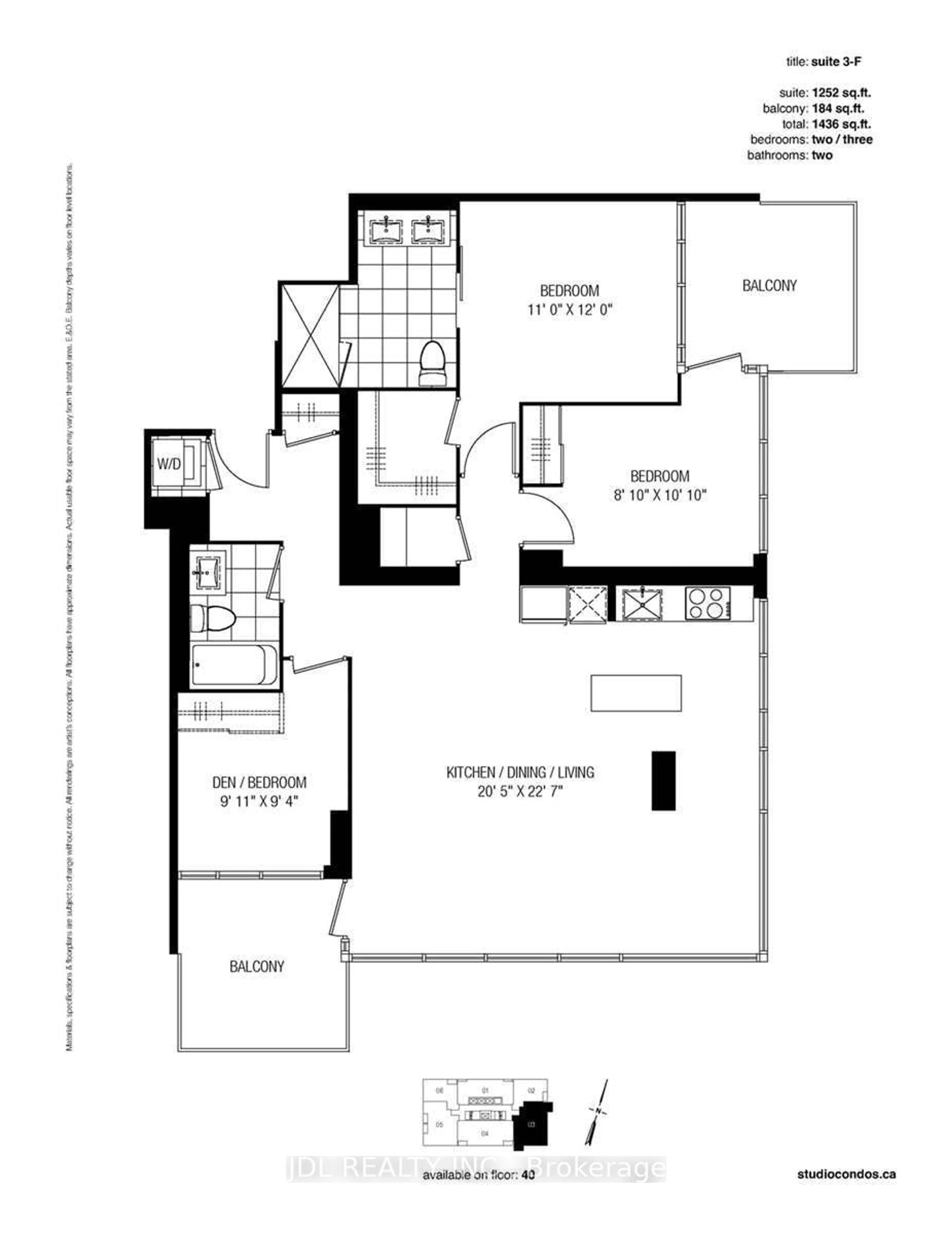 Floor plan for 30 Nelson St #3603, Toronto Ontario M5V 0H5