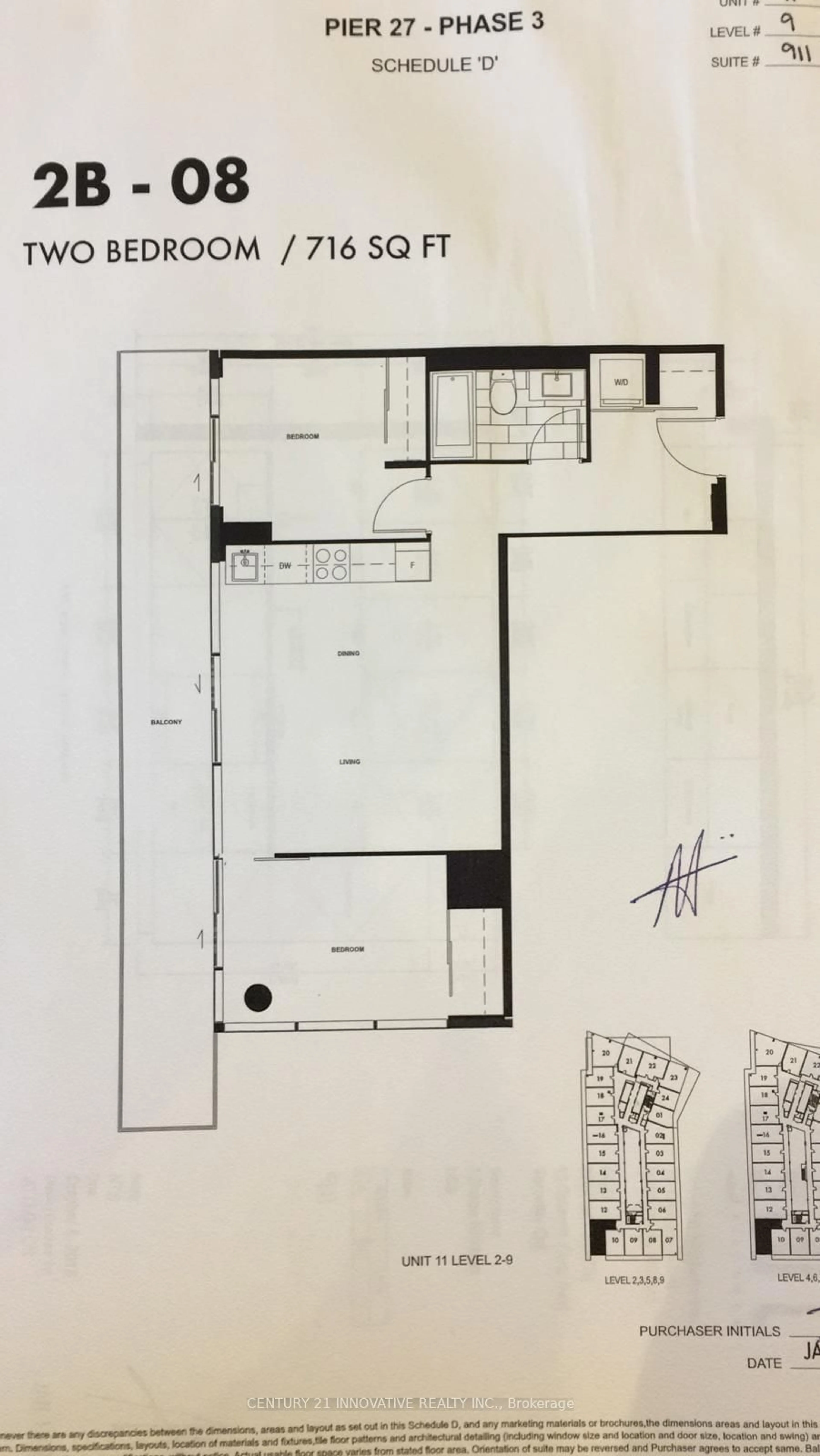 Floor plan for 15 Queens Quay #911, Toronto Ontario M5E 0A4