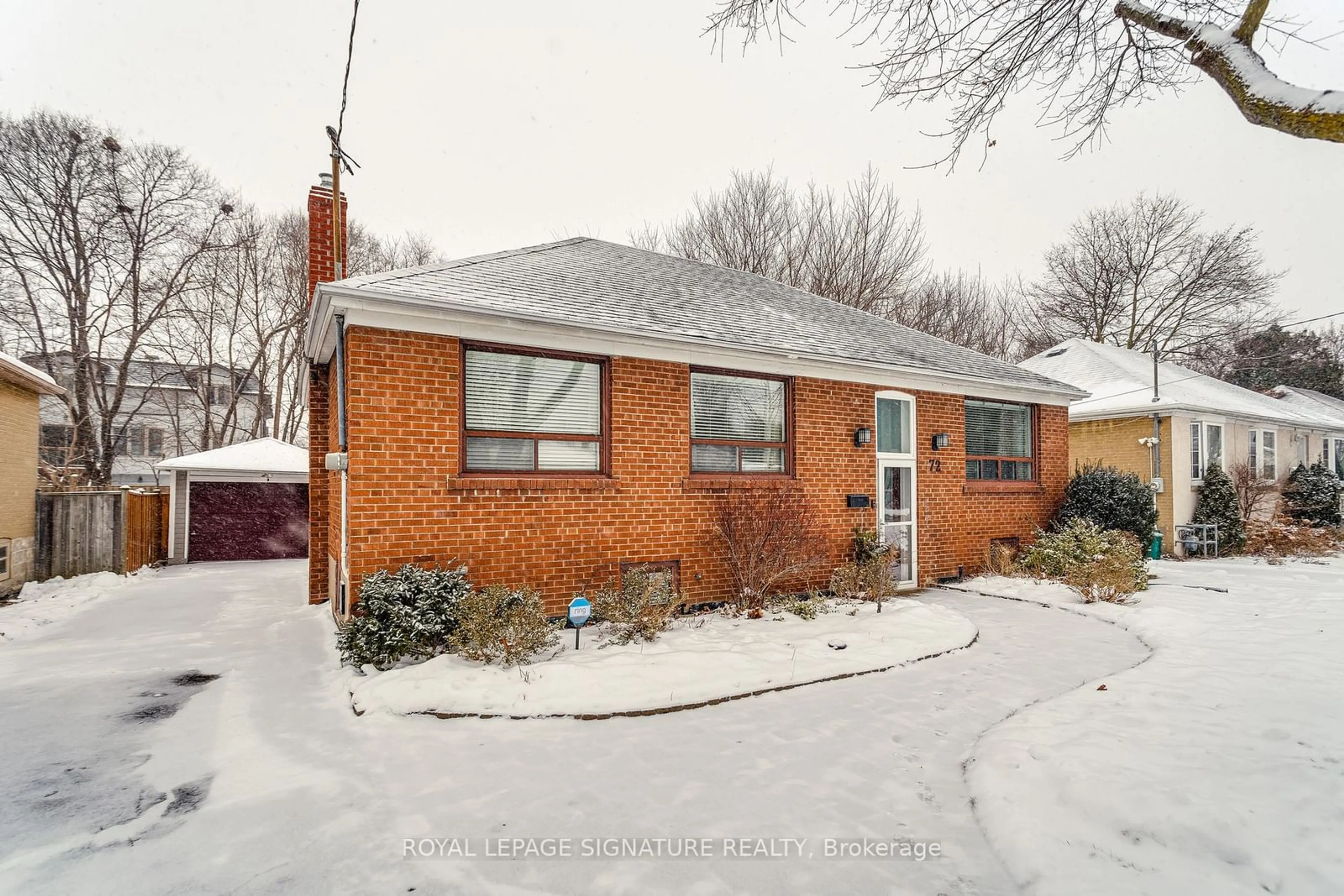 Home with brick exterior material, street for 72 De Quincy Blvd, Toronto Ontario M3H 1Y7