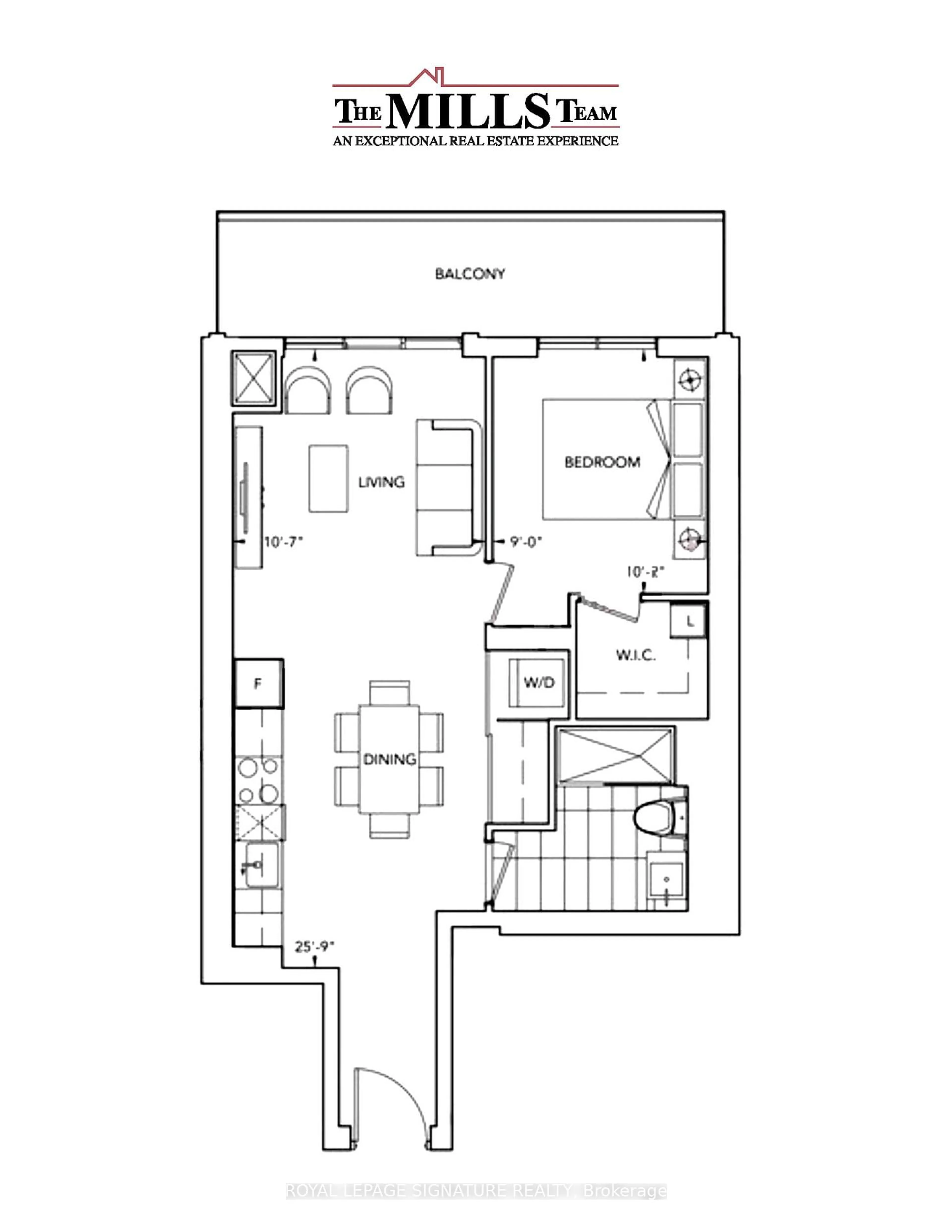 Floor plan for 300 Front St #502, Toronto Ontario M5V 0E9