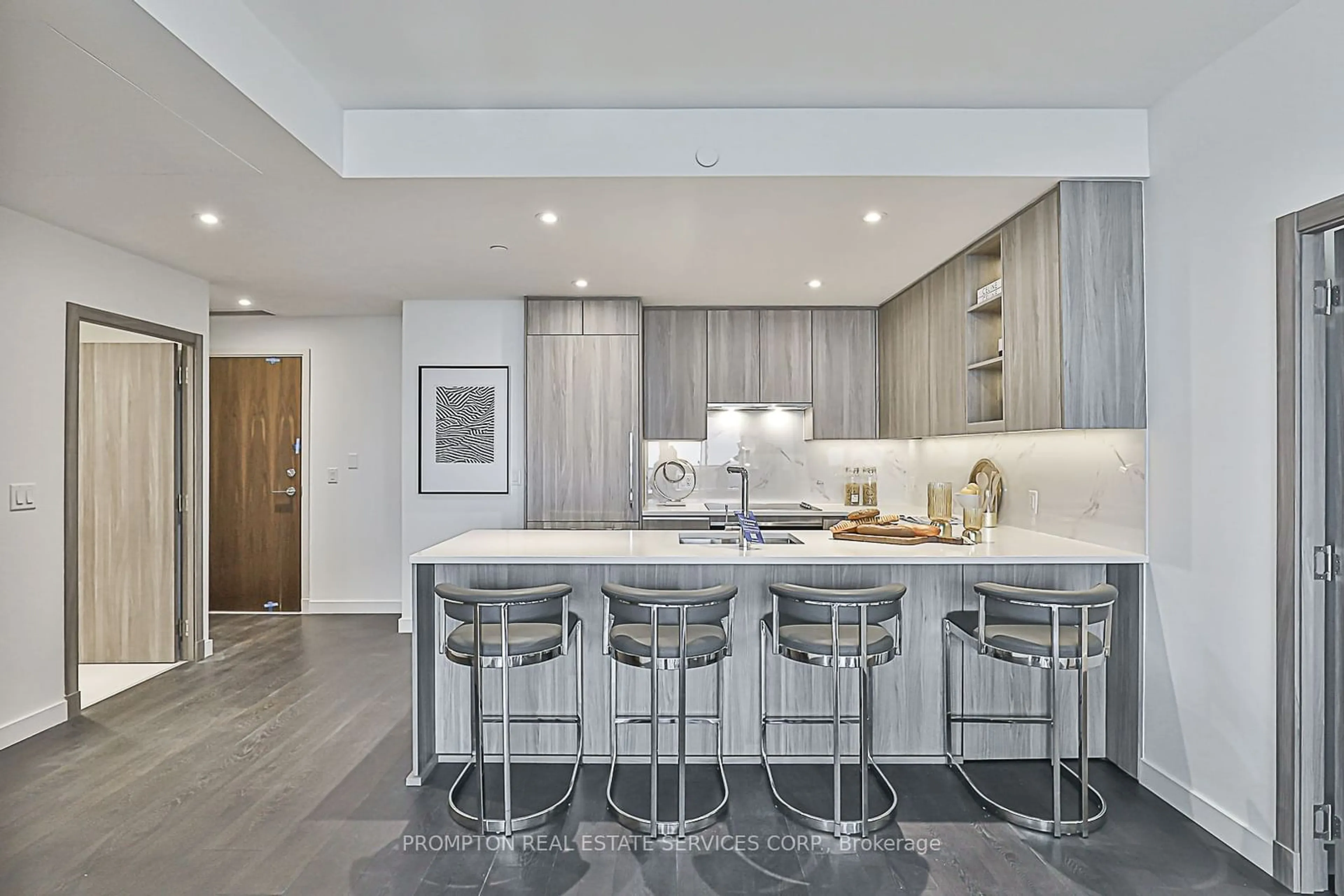 Contemporary kitchen, ceramic/tile floor for 25 Mcmahon Dr #2102, Toronto Ontario M2K 0J1