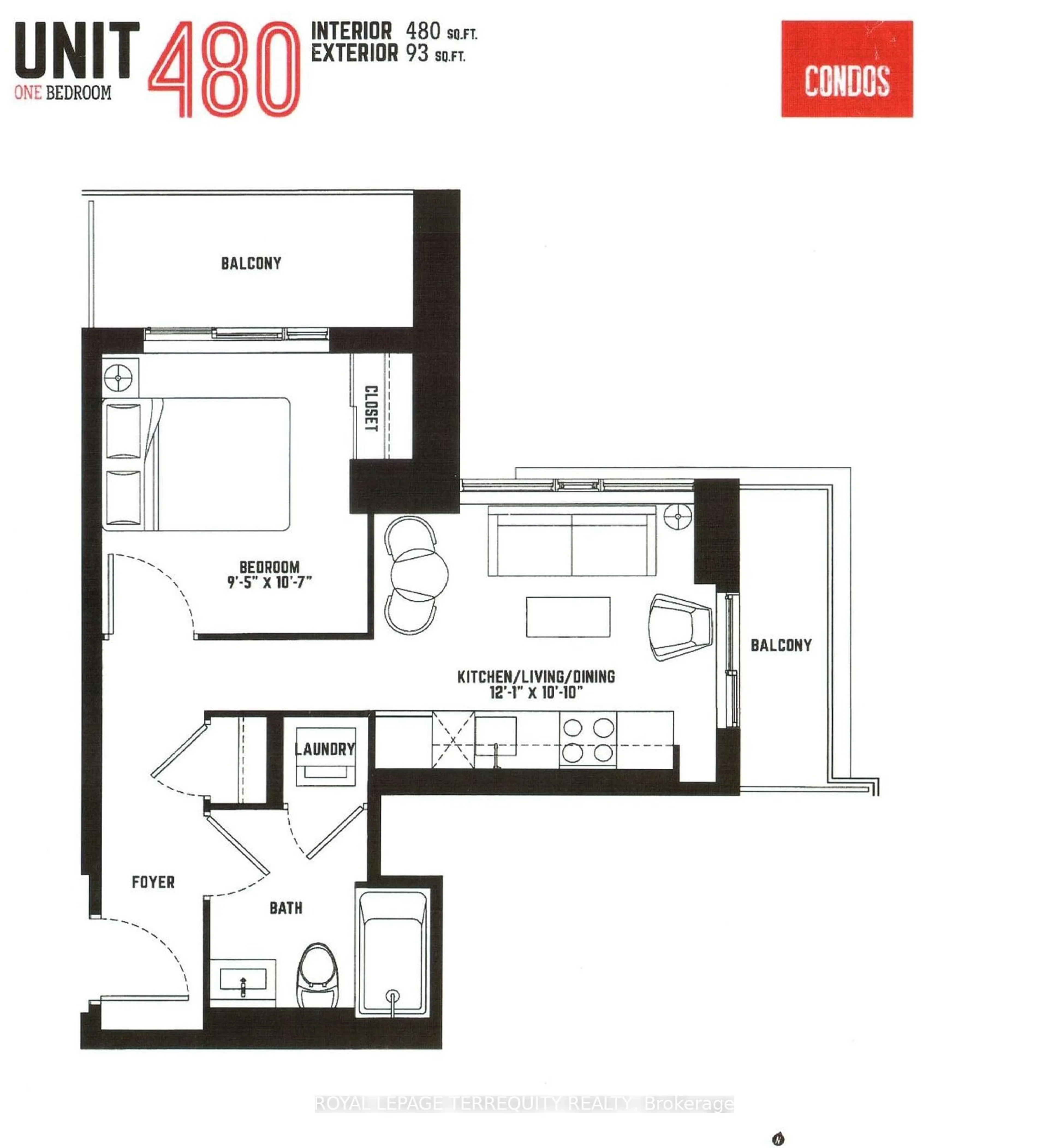 Floor plan for 120 Parliament St #1405, Toronto Ontario M5A 0N6