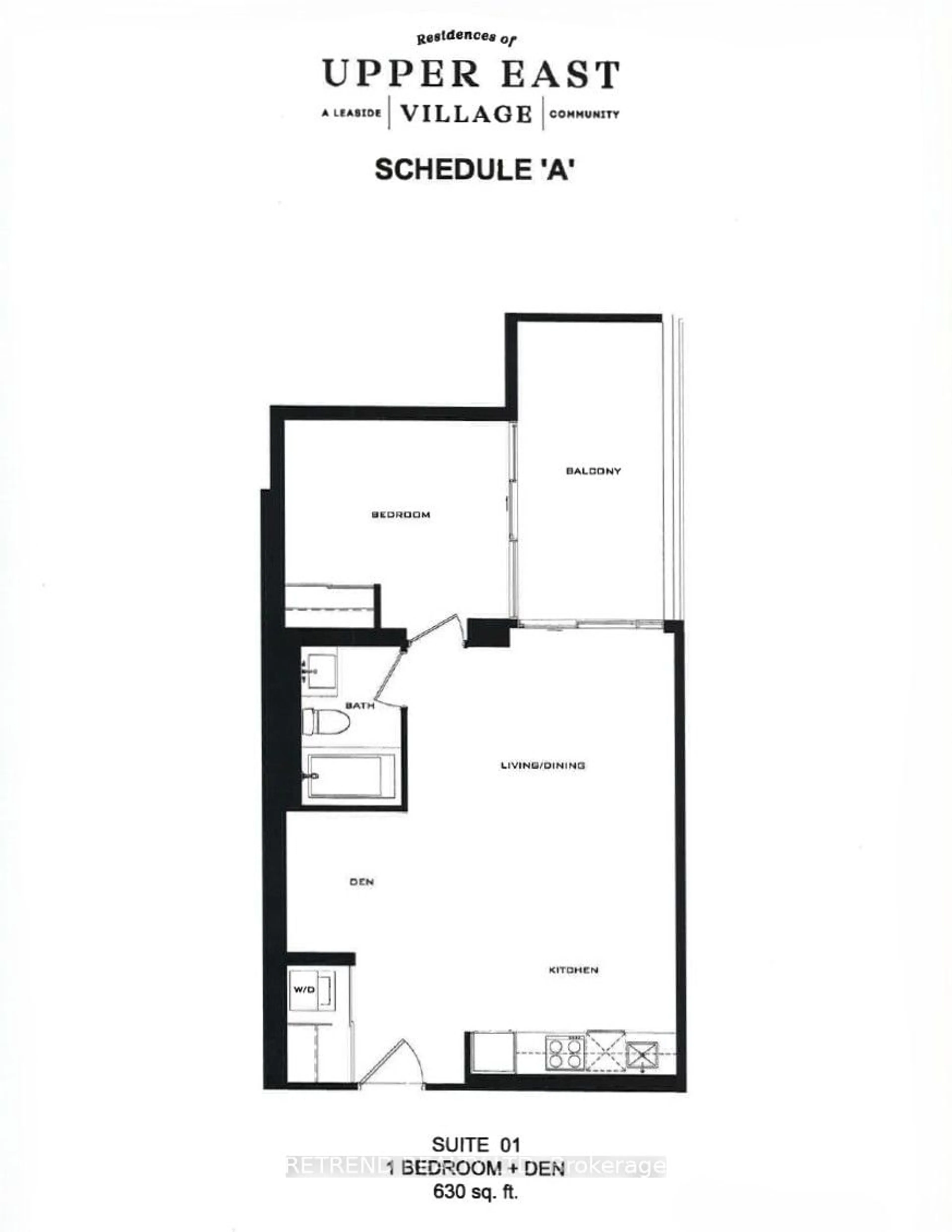 Floor plan for 33 Frederick Todd Way #501, Toronto Ontario M4G 0C9