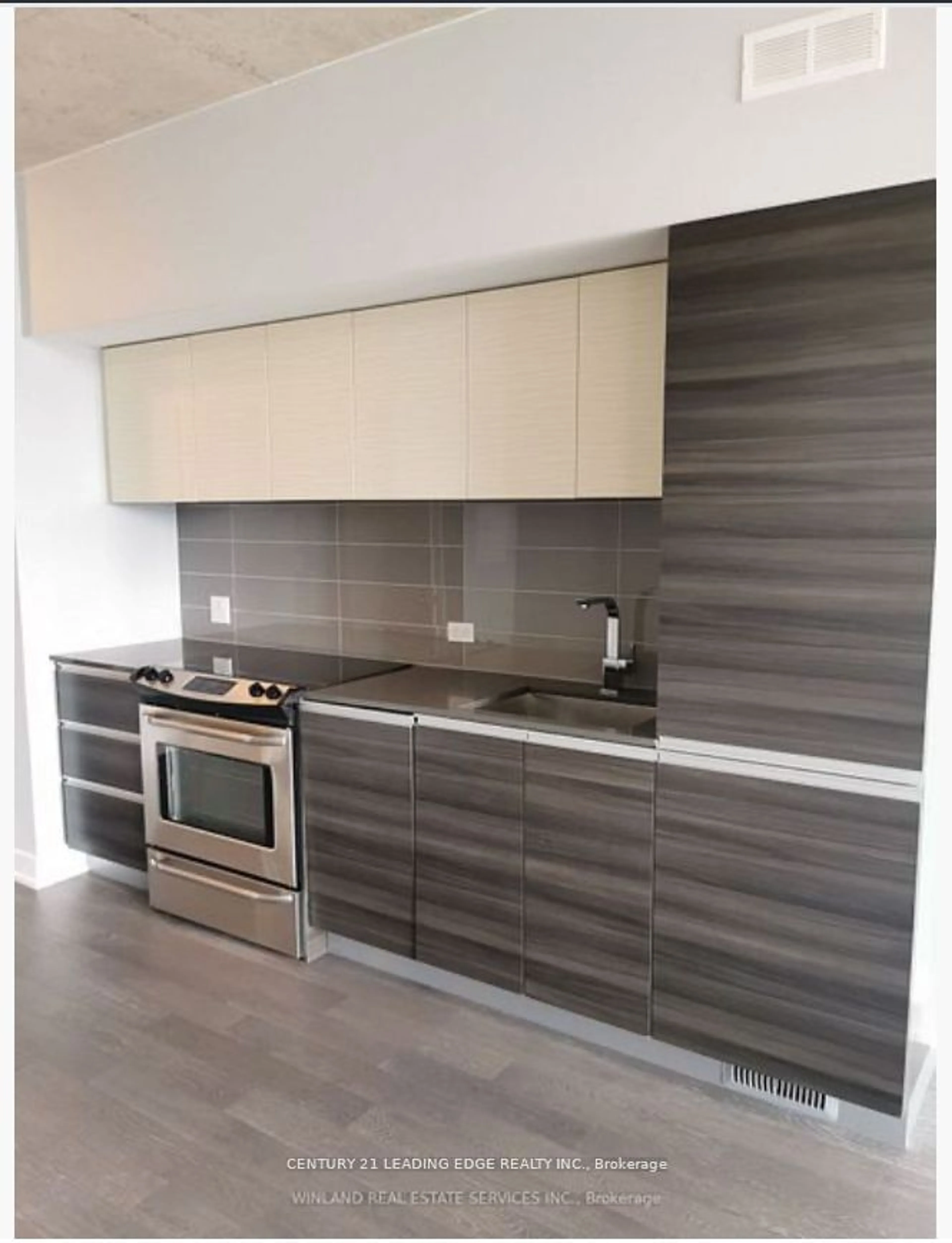 Standard kitchen, wood/laminate floor for 20 Minowan Miikan Lane #610, Toronto Ontario M6J 0E5