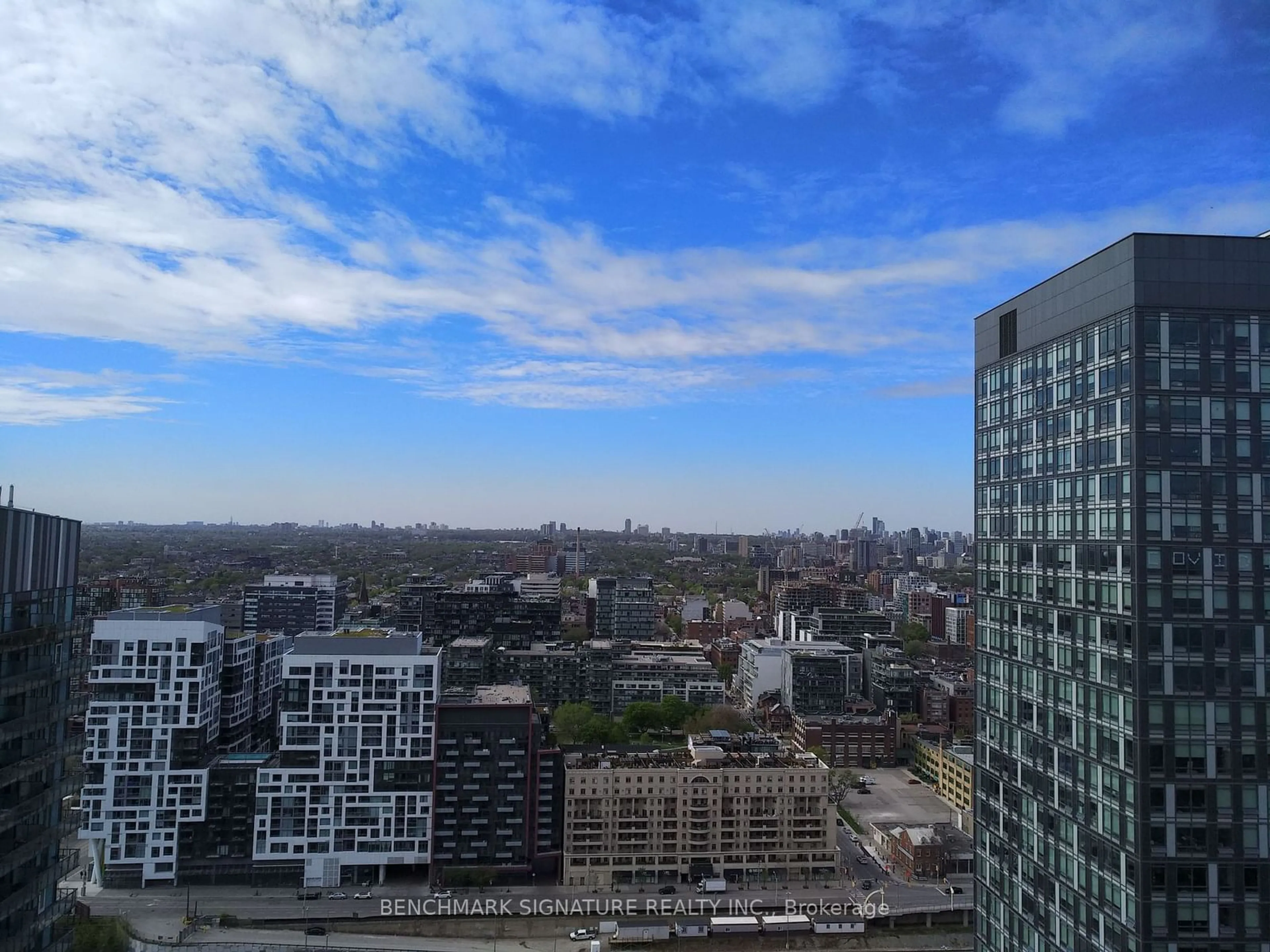 A pic from outside/outdoor area/front of a property/back of a property/a pic from drone, city buildings view from balcony for 85 Queens Wharf Rd #3908, Toronto Ontario M5V 0J9