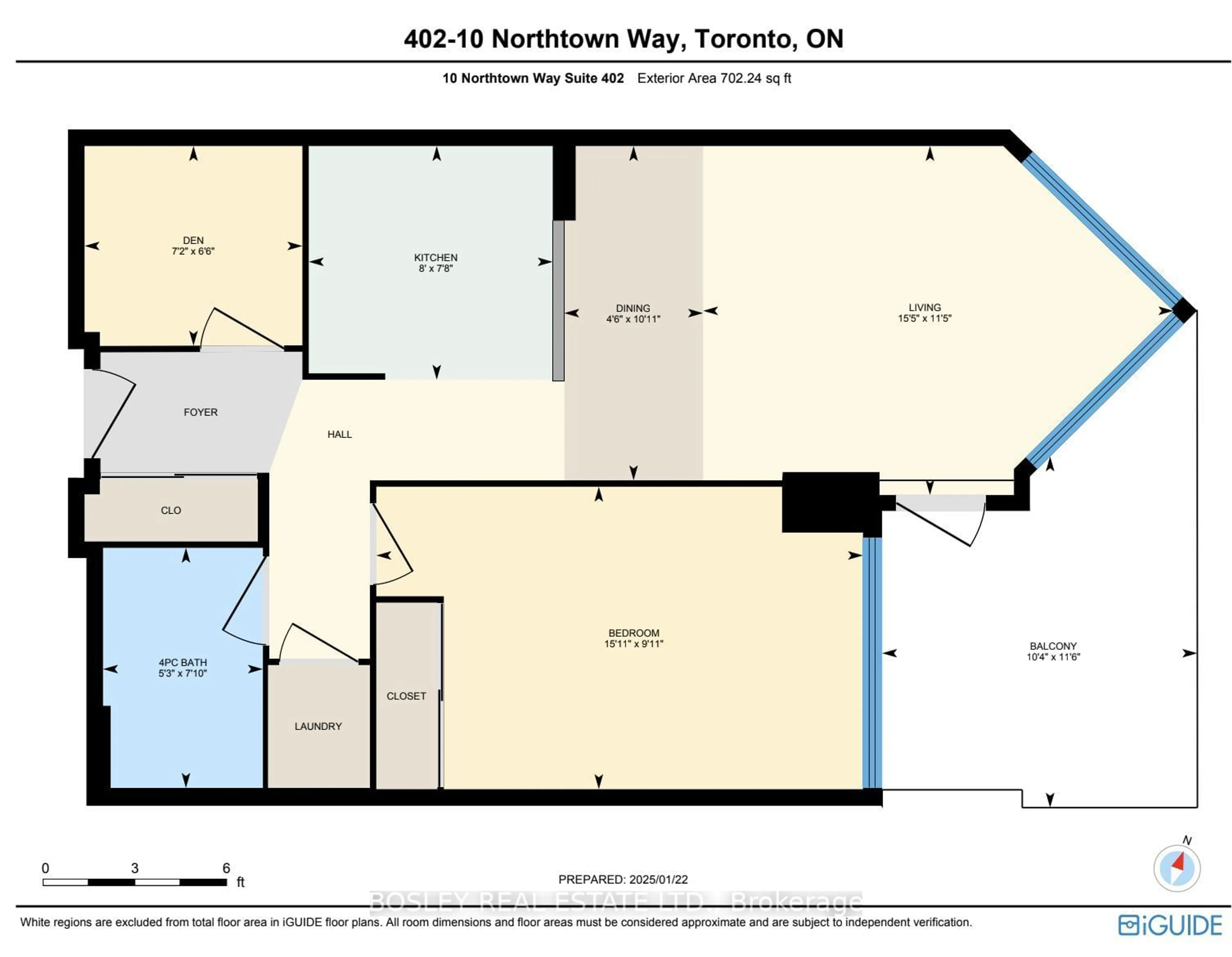 Floor plan for 10 Northtown Way #402, Toronto Ontario M2N 7L4