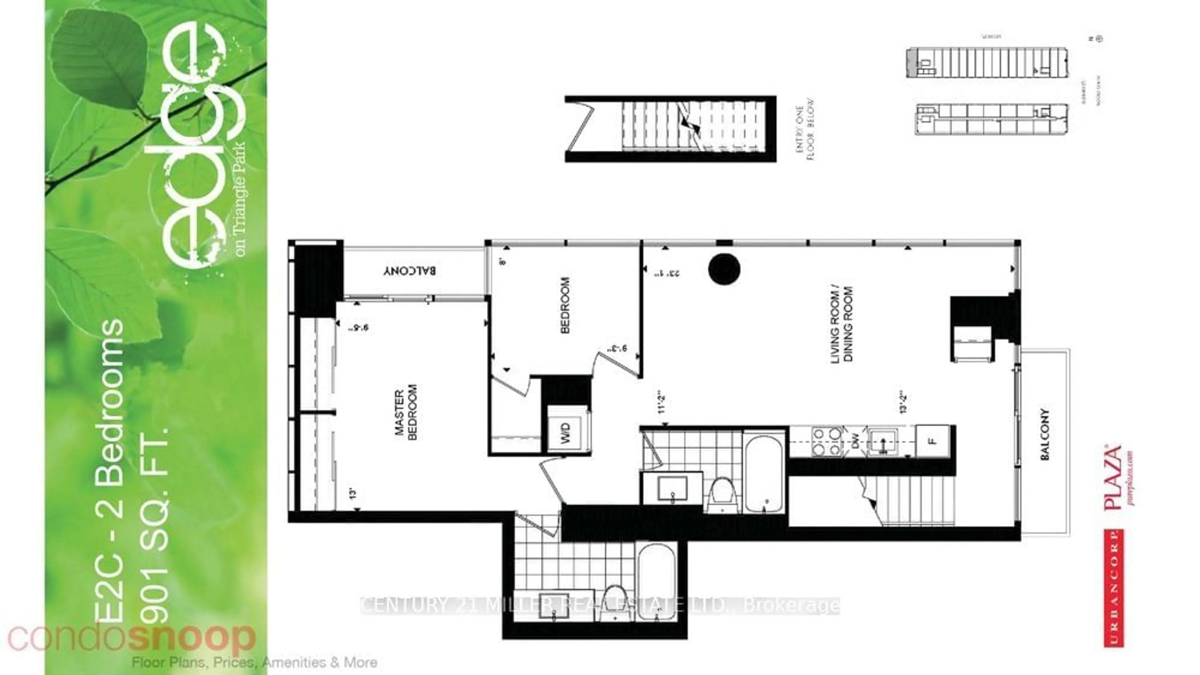 Floor plan for 36 Lisgar St #1002E, Toronto Ontario M6J 3G2