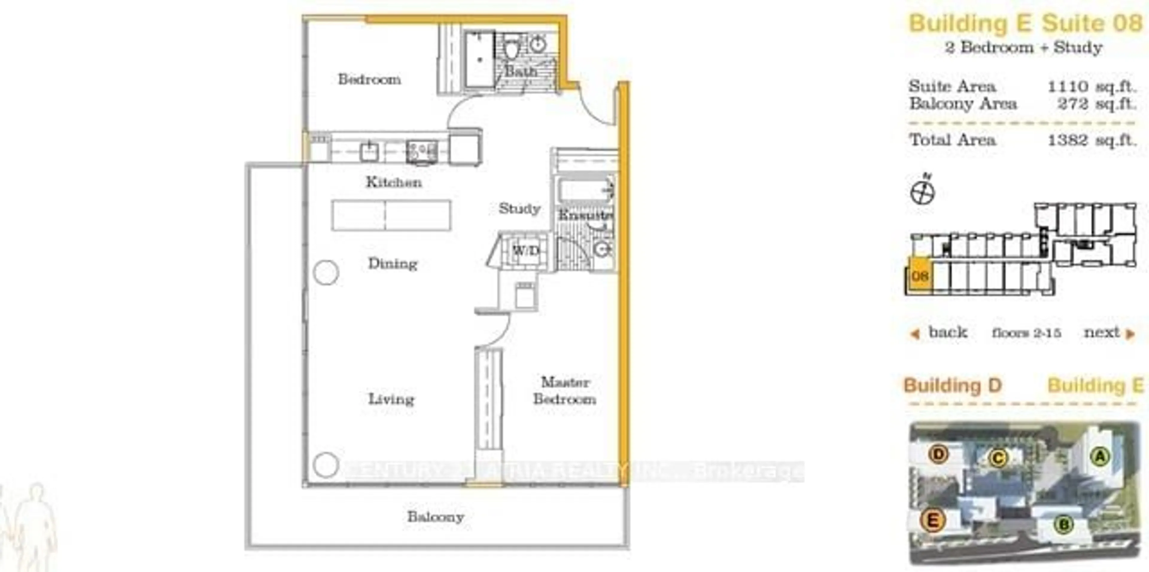 Floor plan for 19 Singer Crt #608, Toronto Ontario M2K 0B2