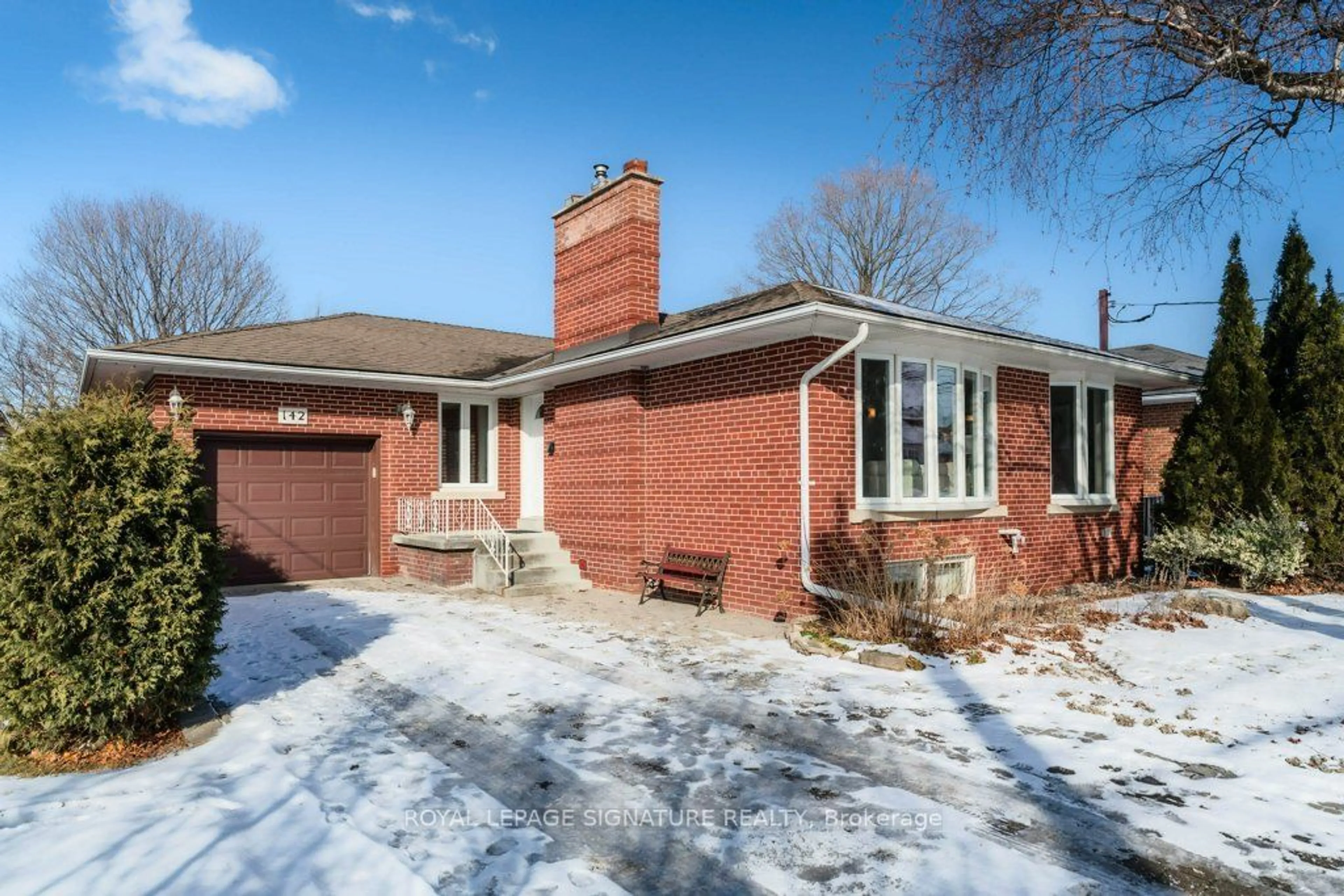 Home with brick exterior material, street for 142 Elvaston Dr, Toronto Ontario M4A 1N6