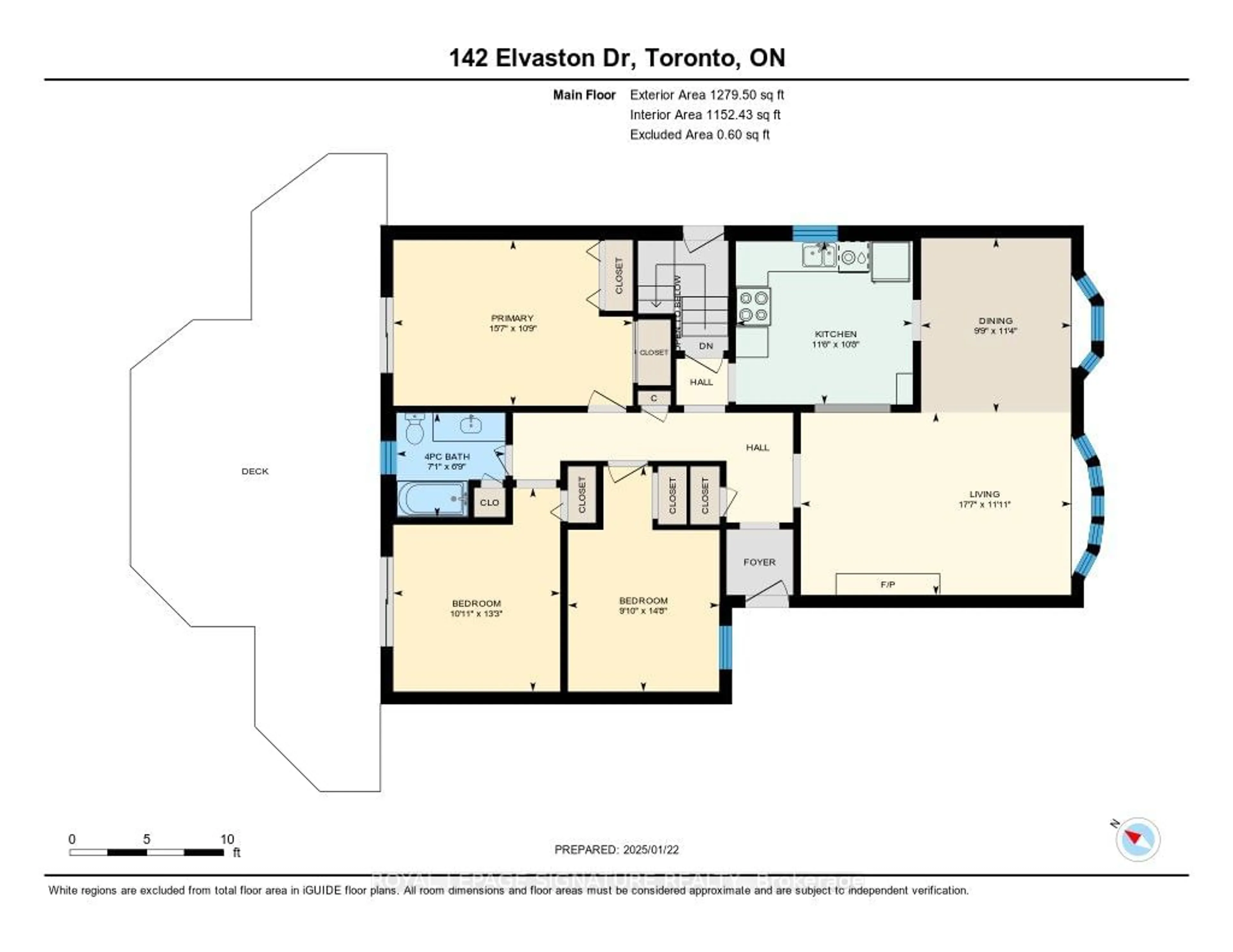 Floor plan for 142 Elvaston Dr, Toronto Ontario M4A 1N6