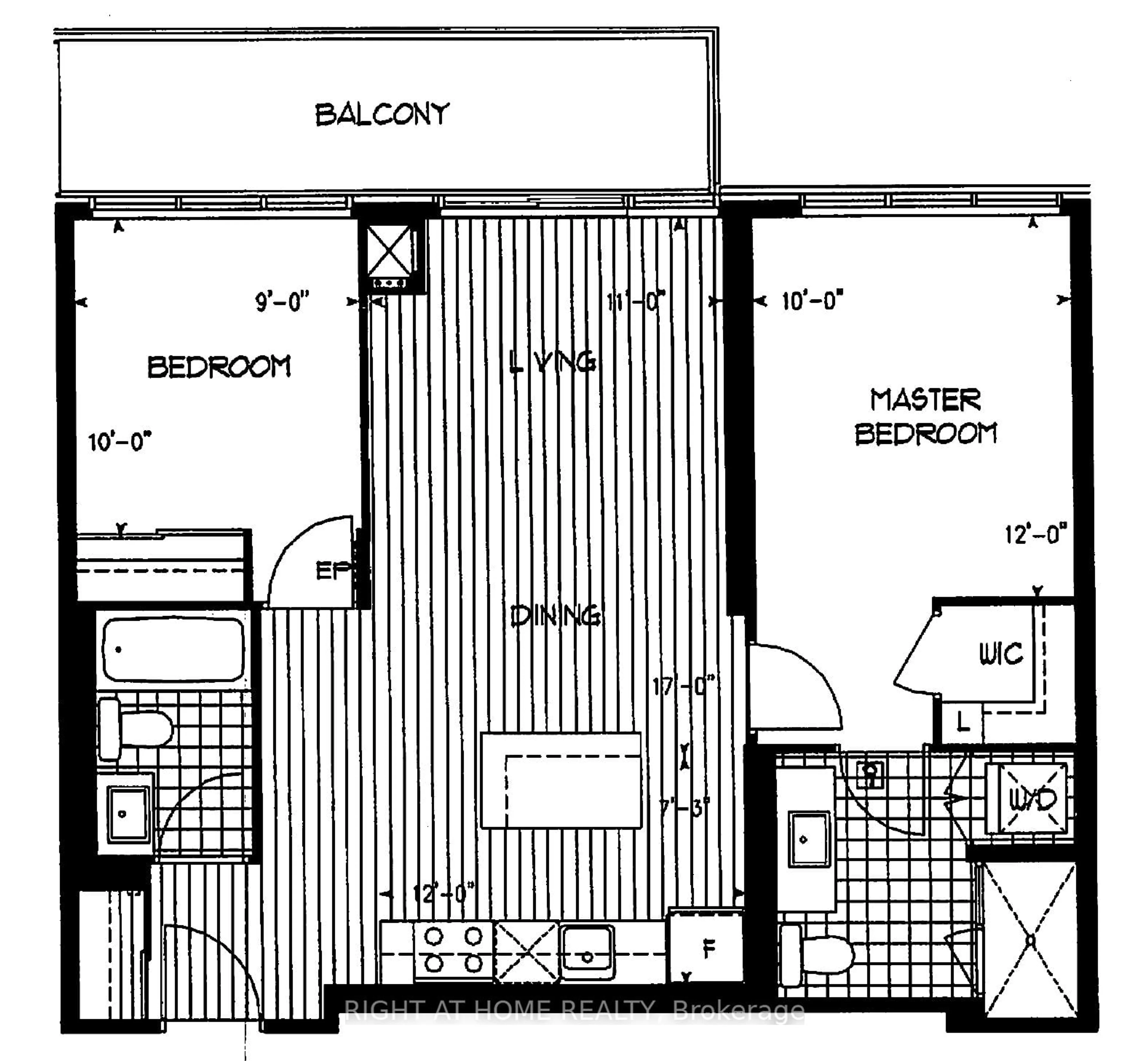 Floor plan for 28 Linden St #1405, Toronto Ontario M4Y 1V6