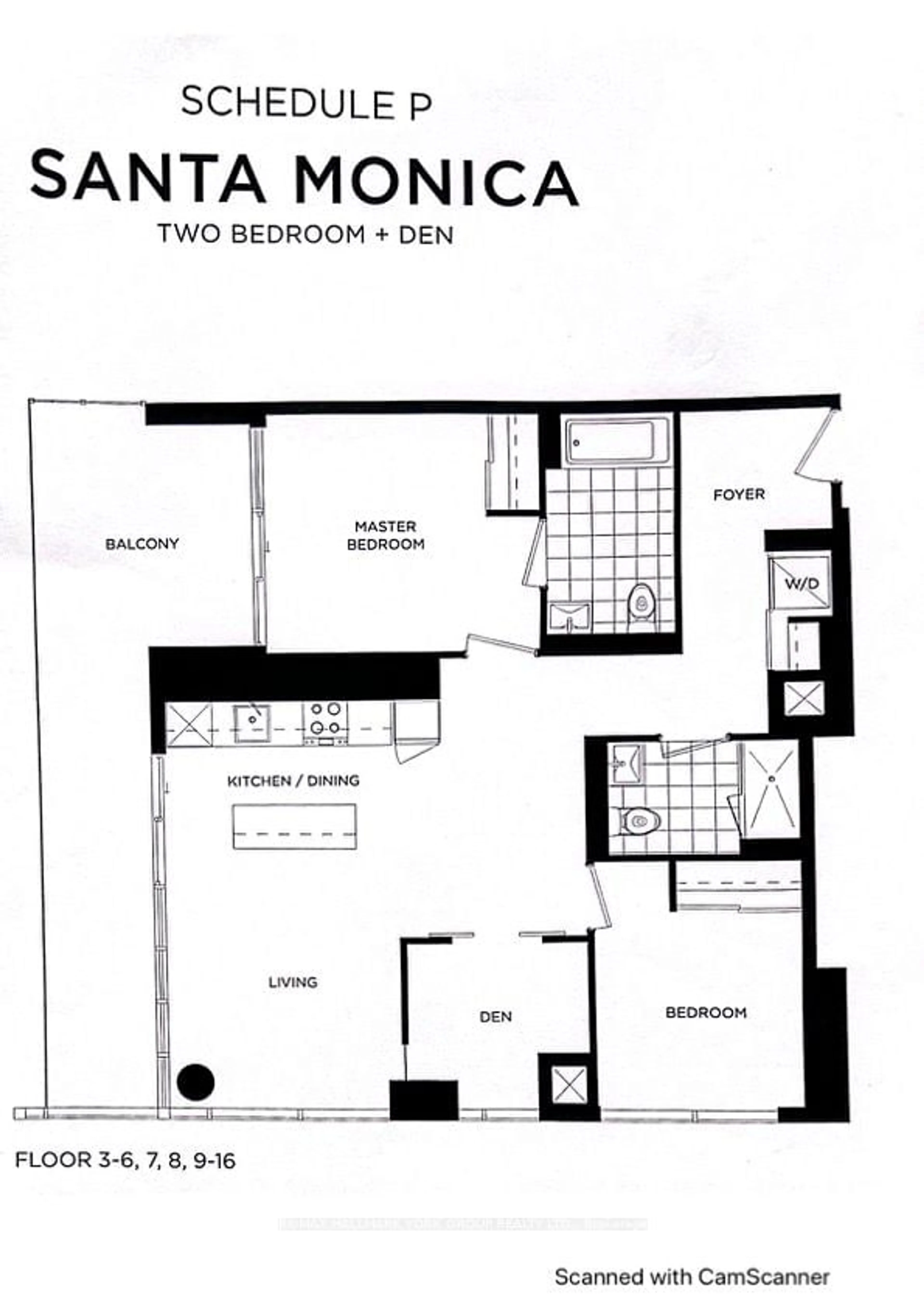 Floor plan for 20 O'Neill Rd #1523, Toronto Ontario M3C 0R2