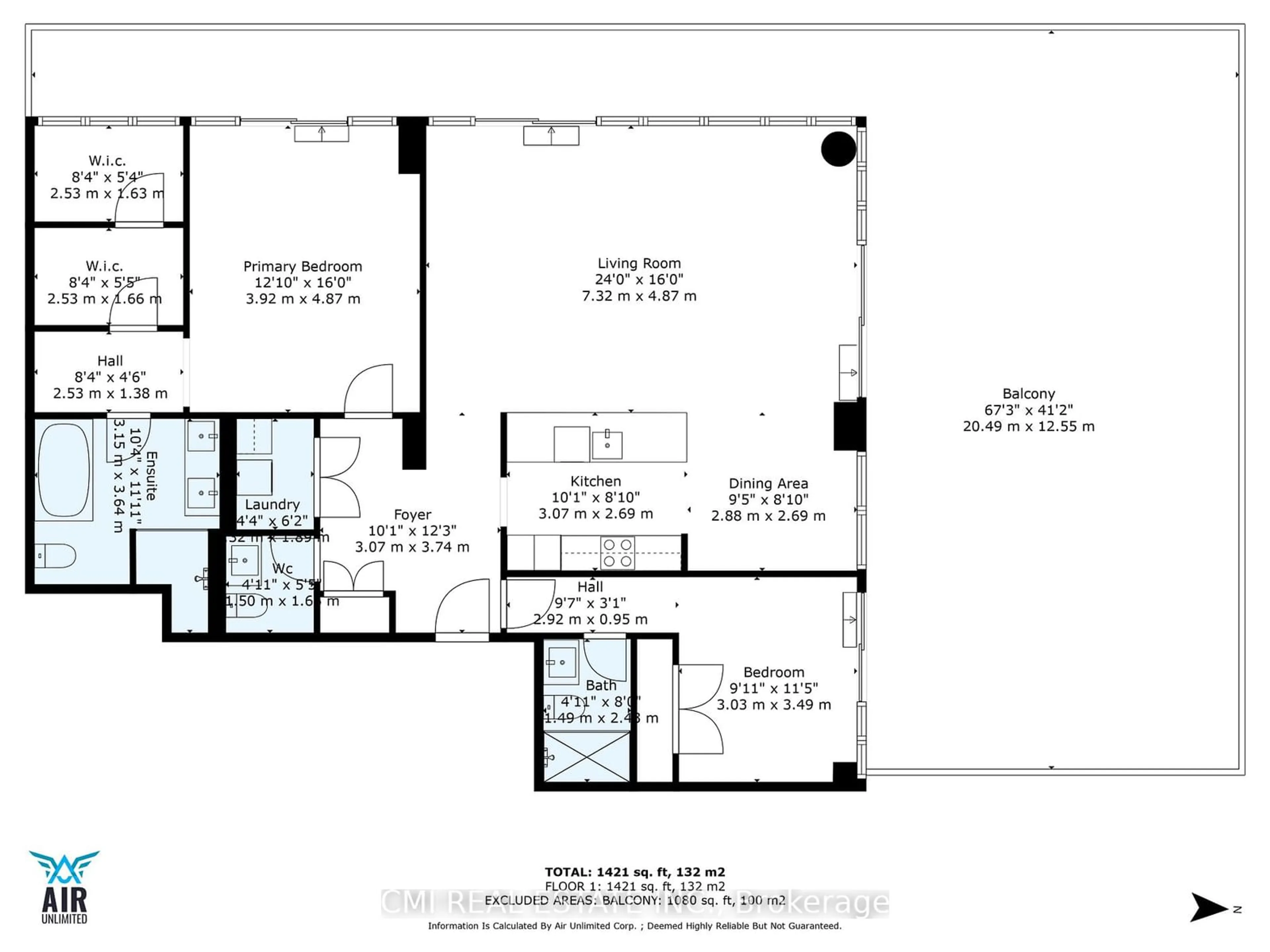 Floor plan for 33 Frederick Todd Way #1603, Toronto Ontario M4G 0C9