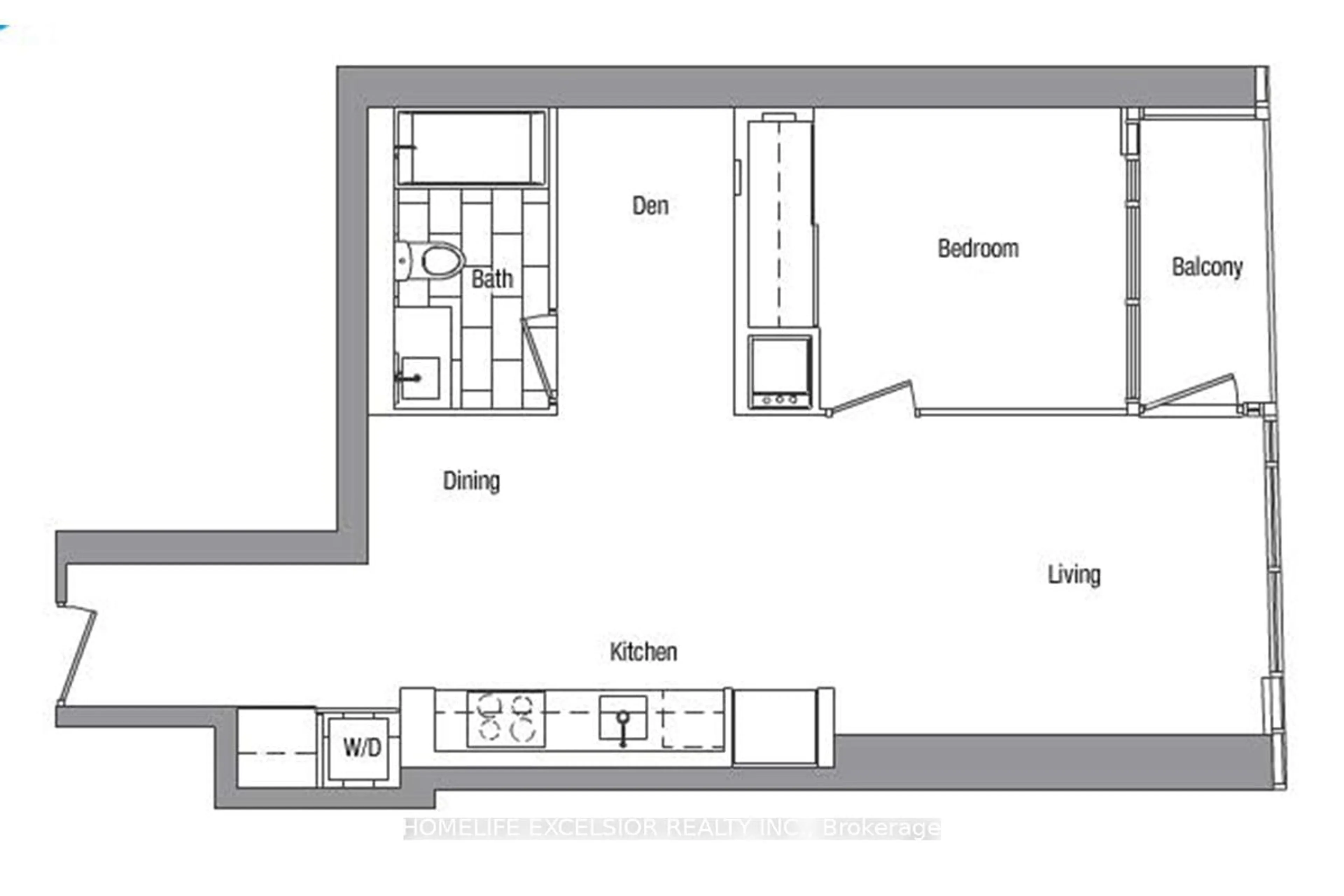 Floor plan for 75 Queens Wharf Rd #1006, Toronto Ontario M5V 0J8