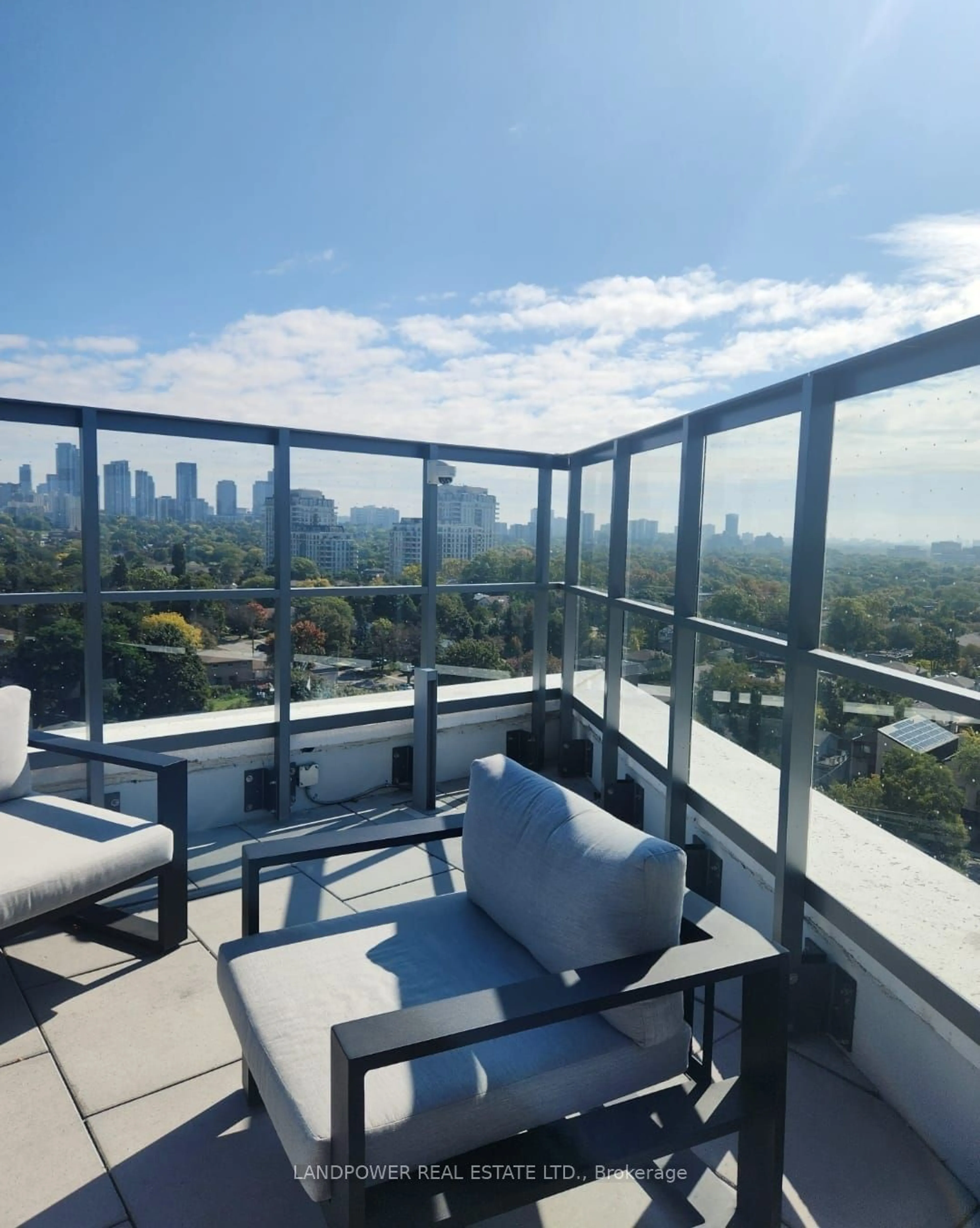 Balcony in the apartment, city buildings view from balcony for 25 Adra Grado Way #258, Toronto Ontario M2J 0H6