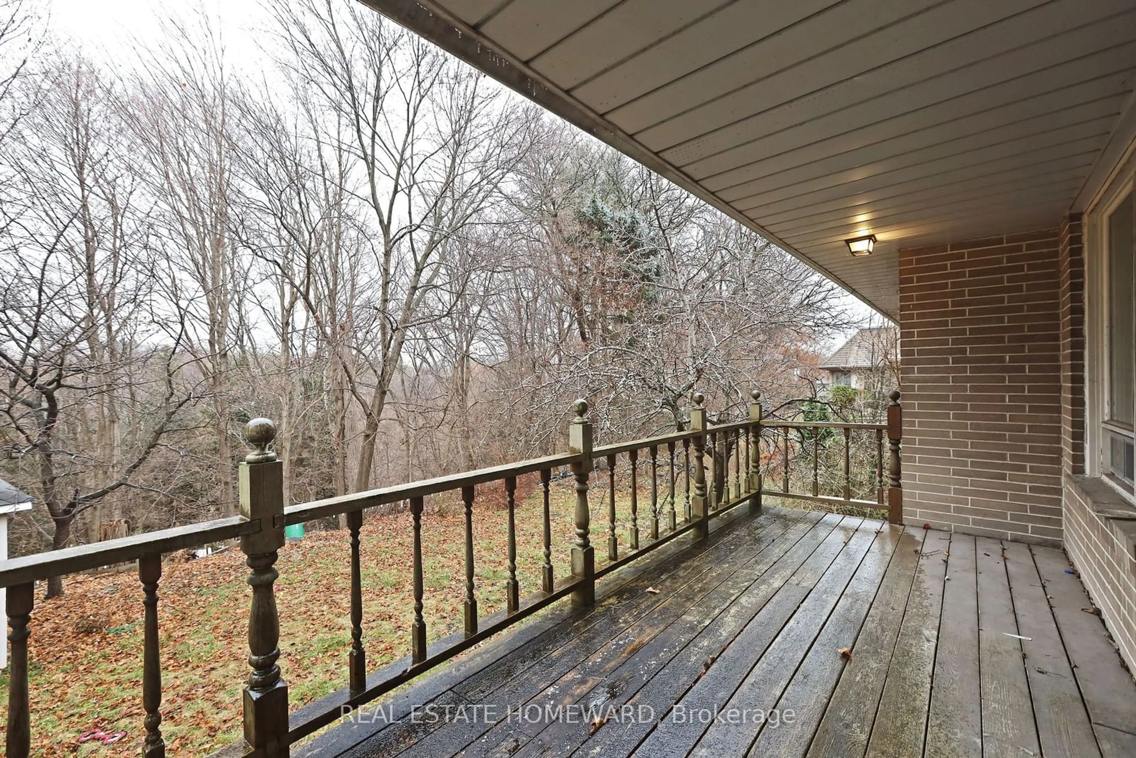 Patio, forest/trees view for 129 Burbank Dr, Toronto Ontario M2K 1N6