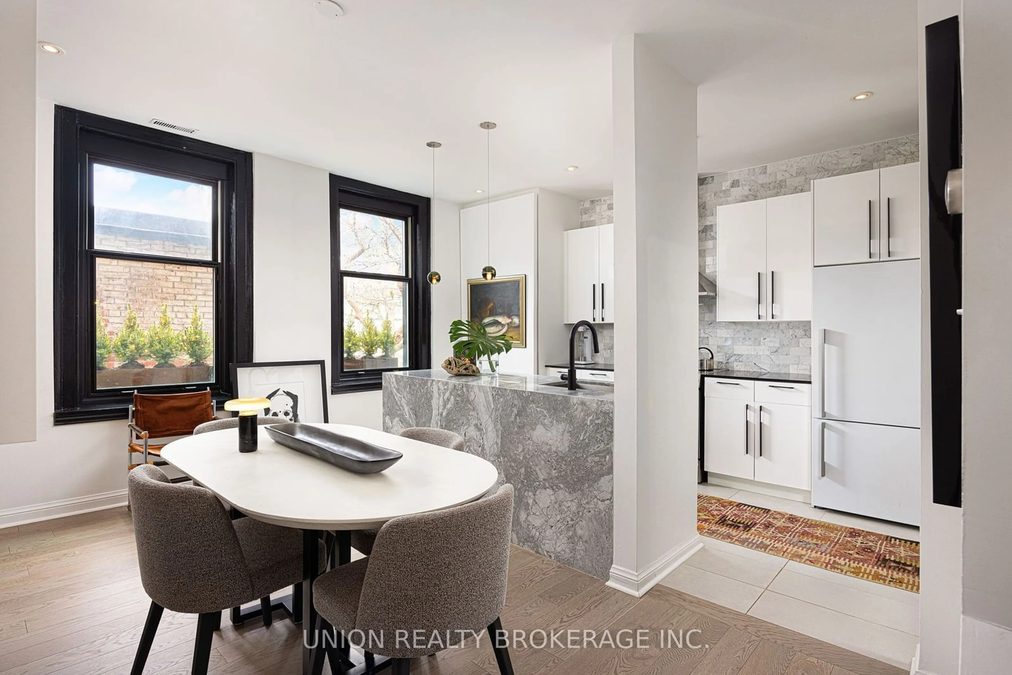 Contemporary kitchen, ceramic/tile floor for 31 Winchester St #202C, Toronto Ontario M4X 1A6