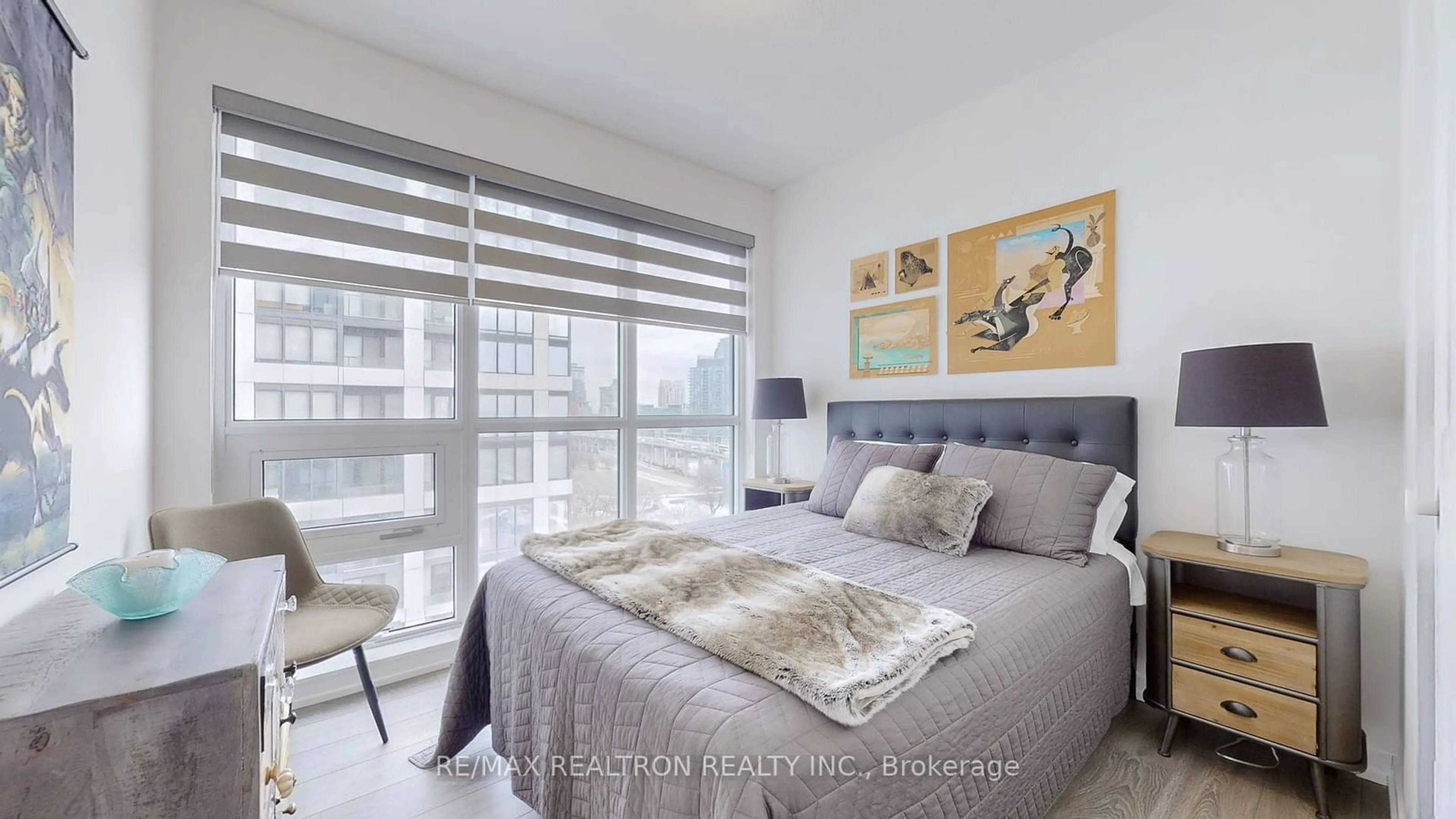 Bedroom with bed, unknown for 49 East Liberty St #1102, Toronto Ontario M6K 1A6