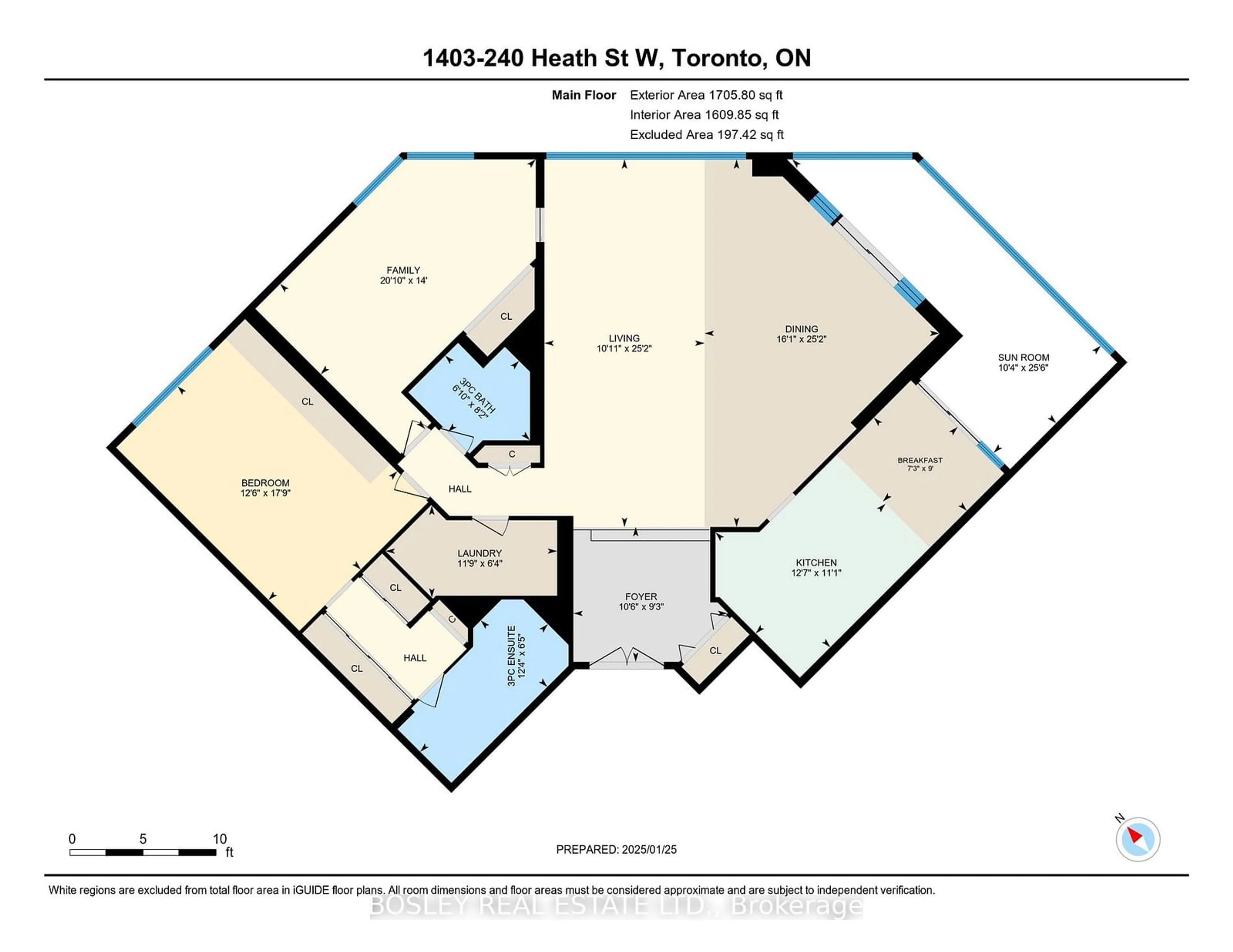 Floor plan for 240 Heath St #1403, Toronto Ontario M5P 3L5