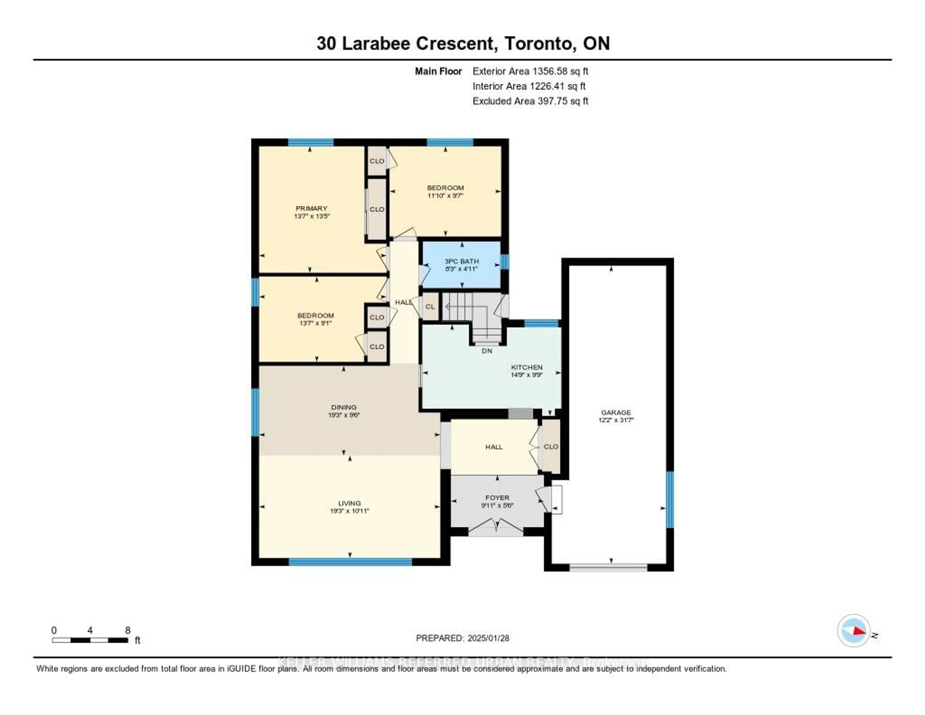 Floor plan for 30 Larabee Cres, Toronto Ontario M3A 3E7